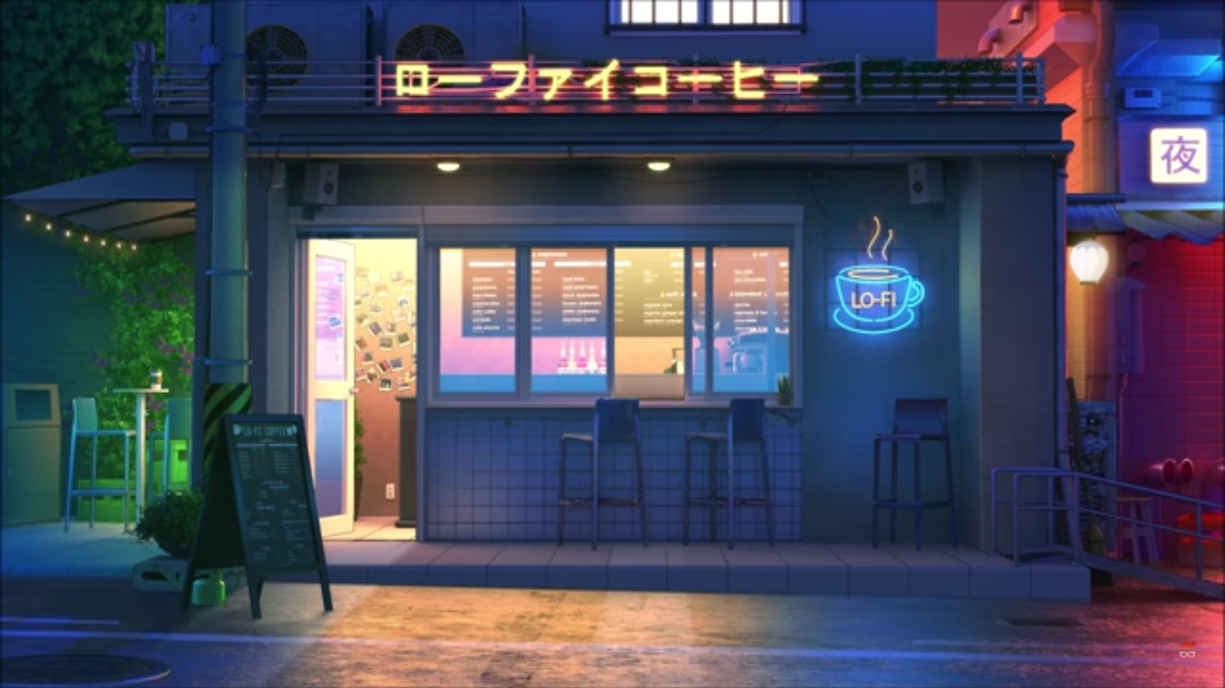 Cafe Anime Background