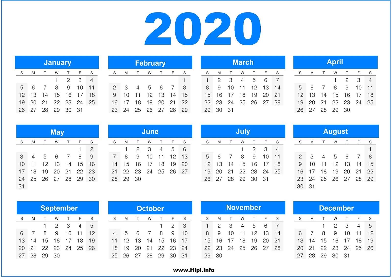 Calendar 2020 Wallpapers