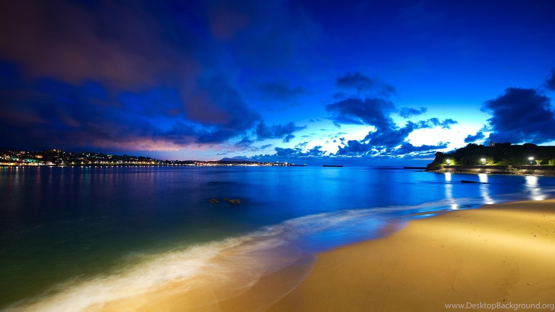 California Beach At Night Wallpapers