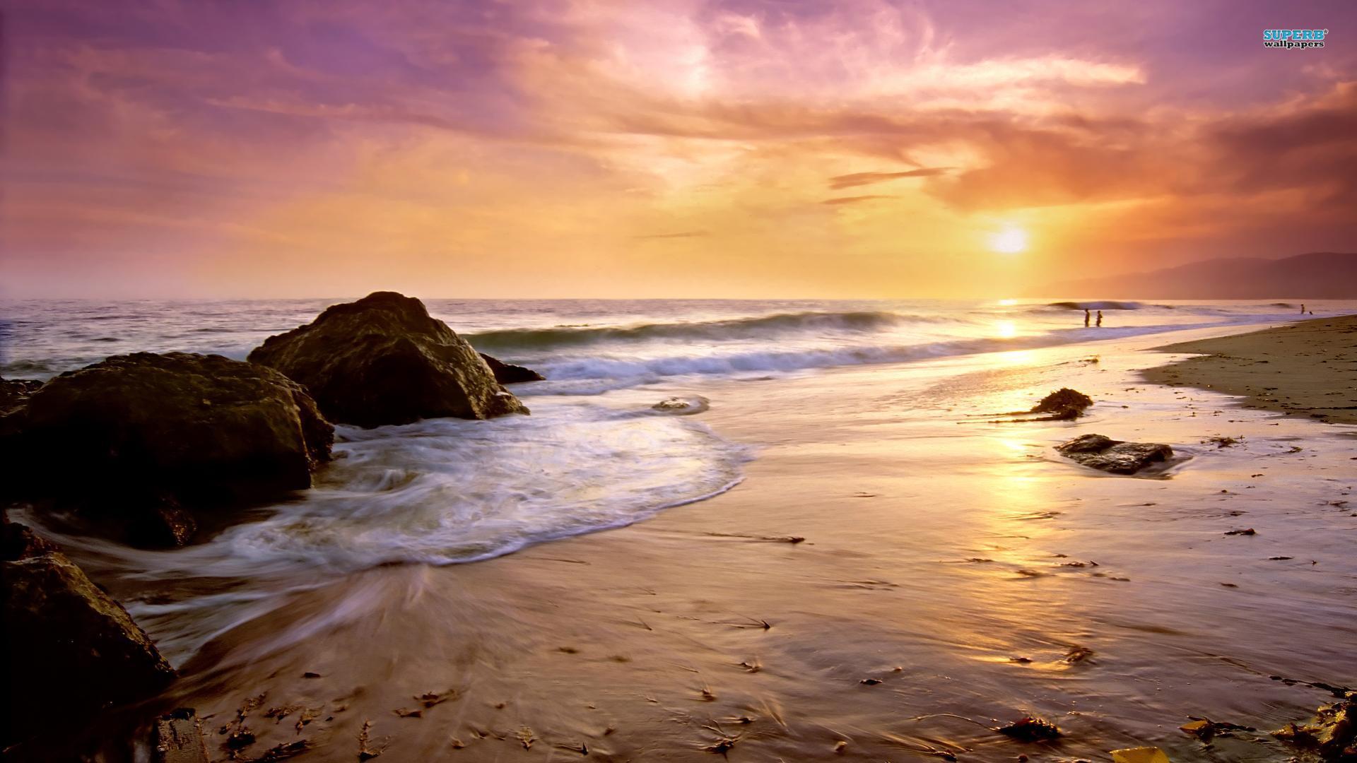 California Beach At Night Wallpapers