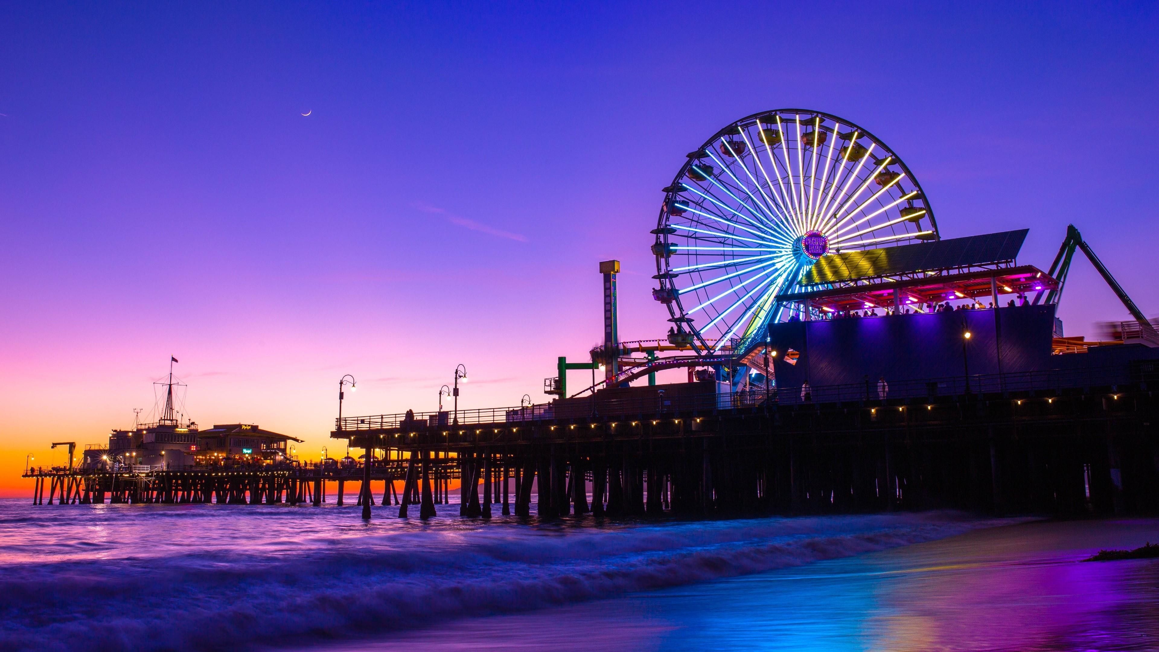 California Beach At Night Wallpapers