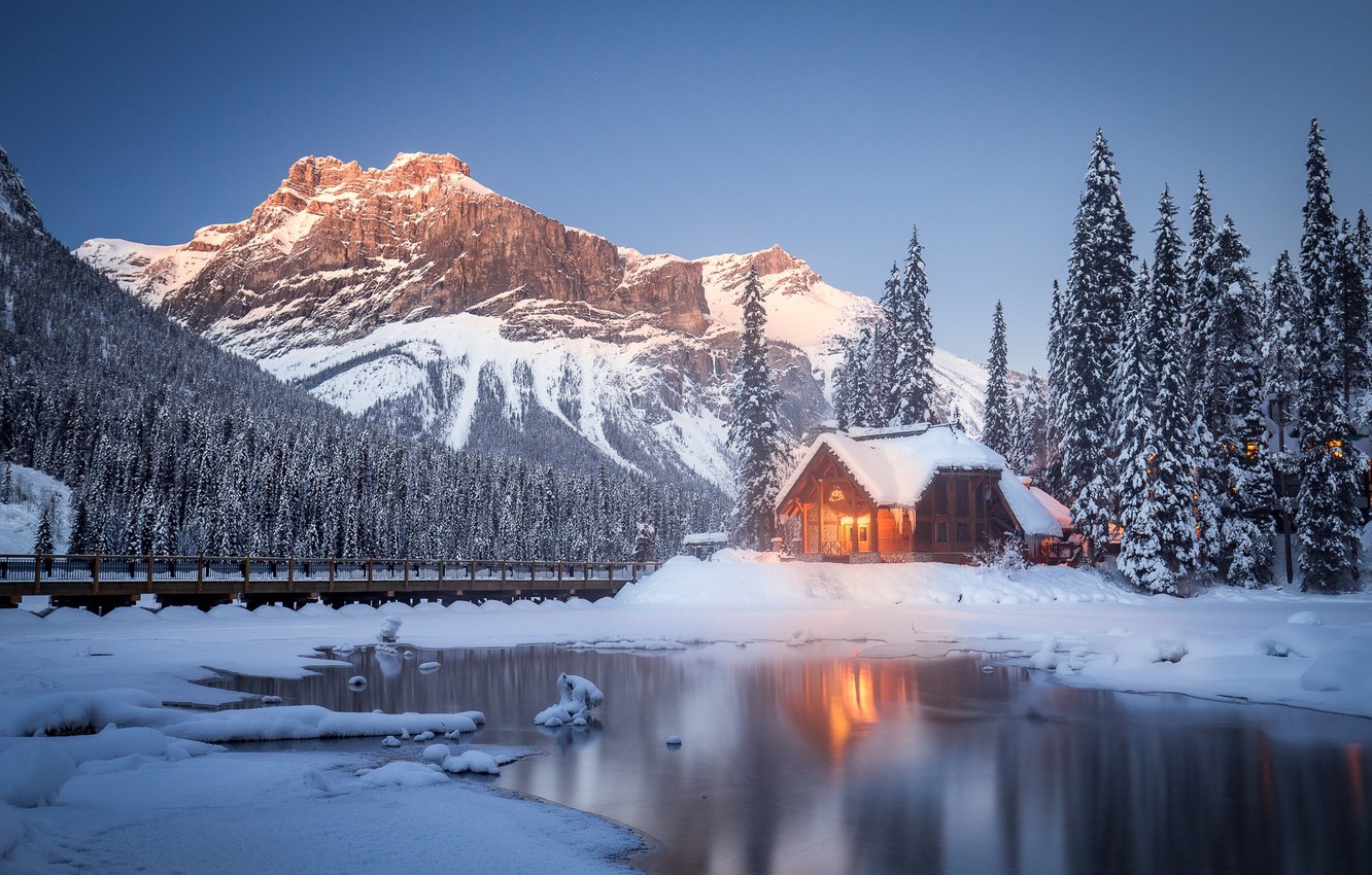 Canada Canadian Rockies In Winter Wallpapers