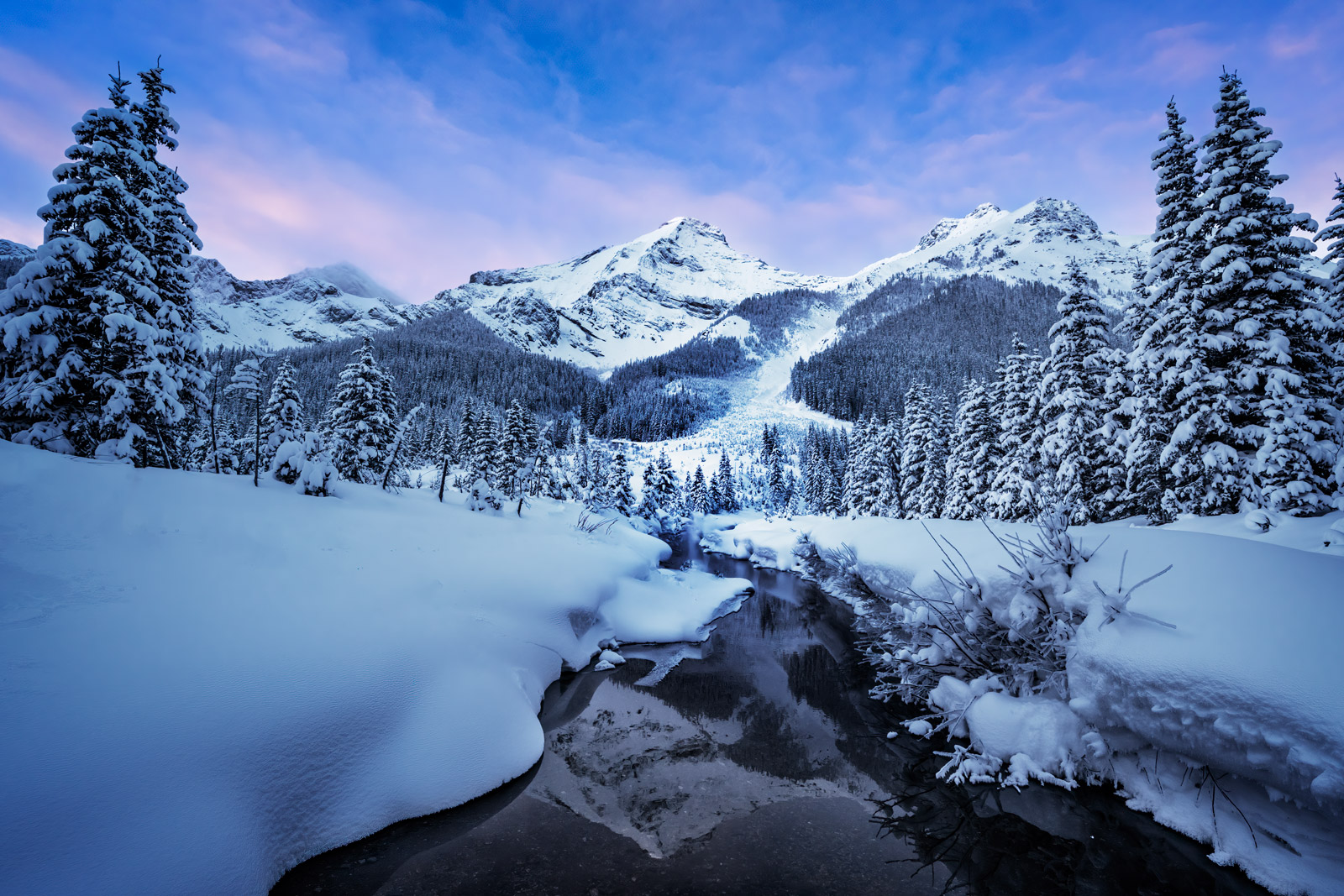 Canada Canadian Rockies In Winter Wallpapers