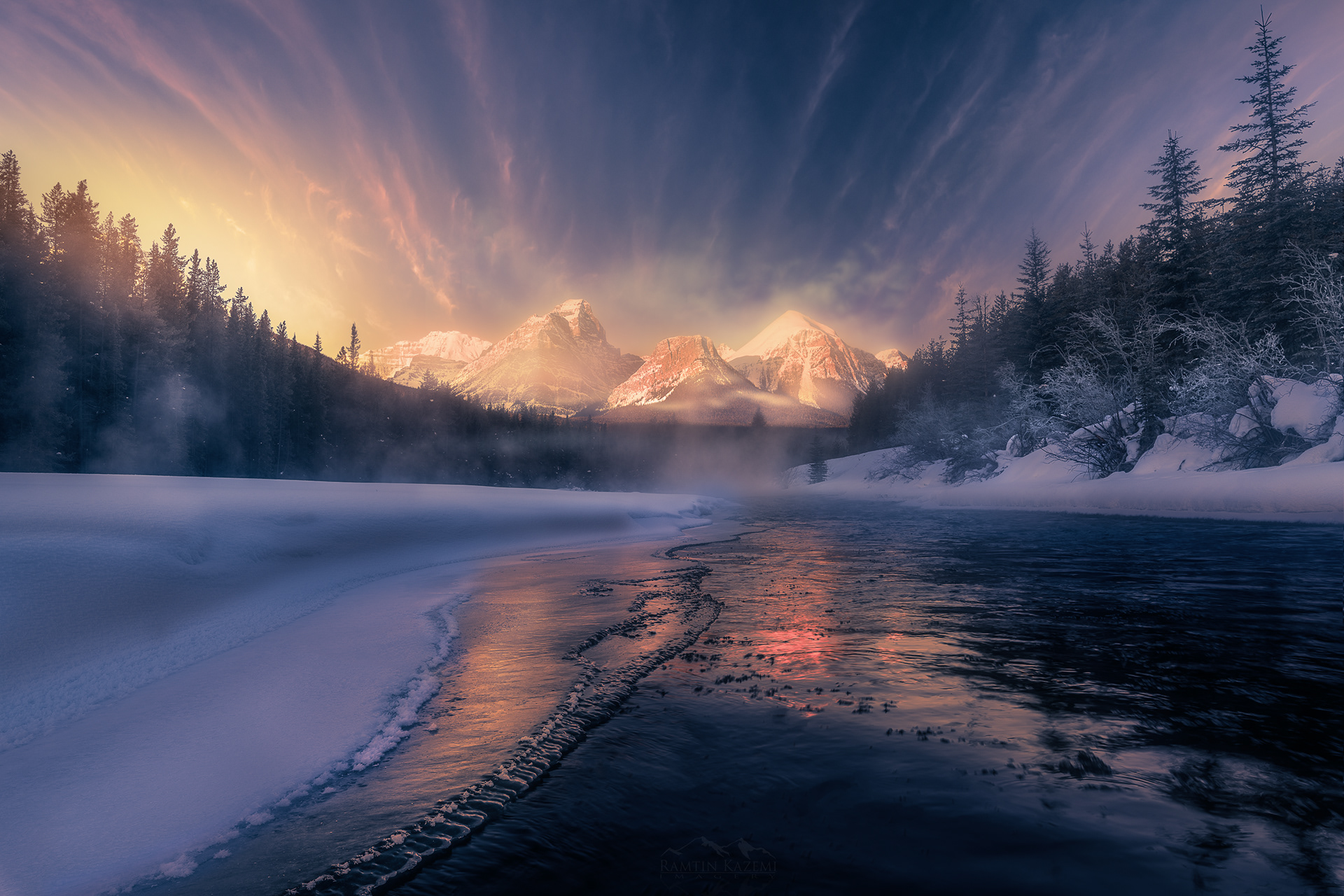 Canada Canadian Rockies In Winter Wallpapers