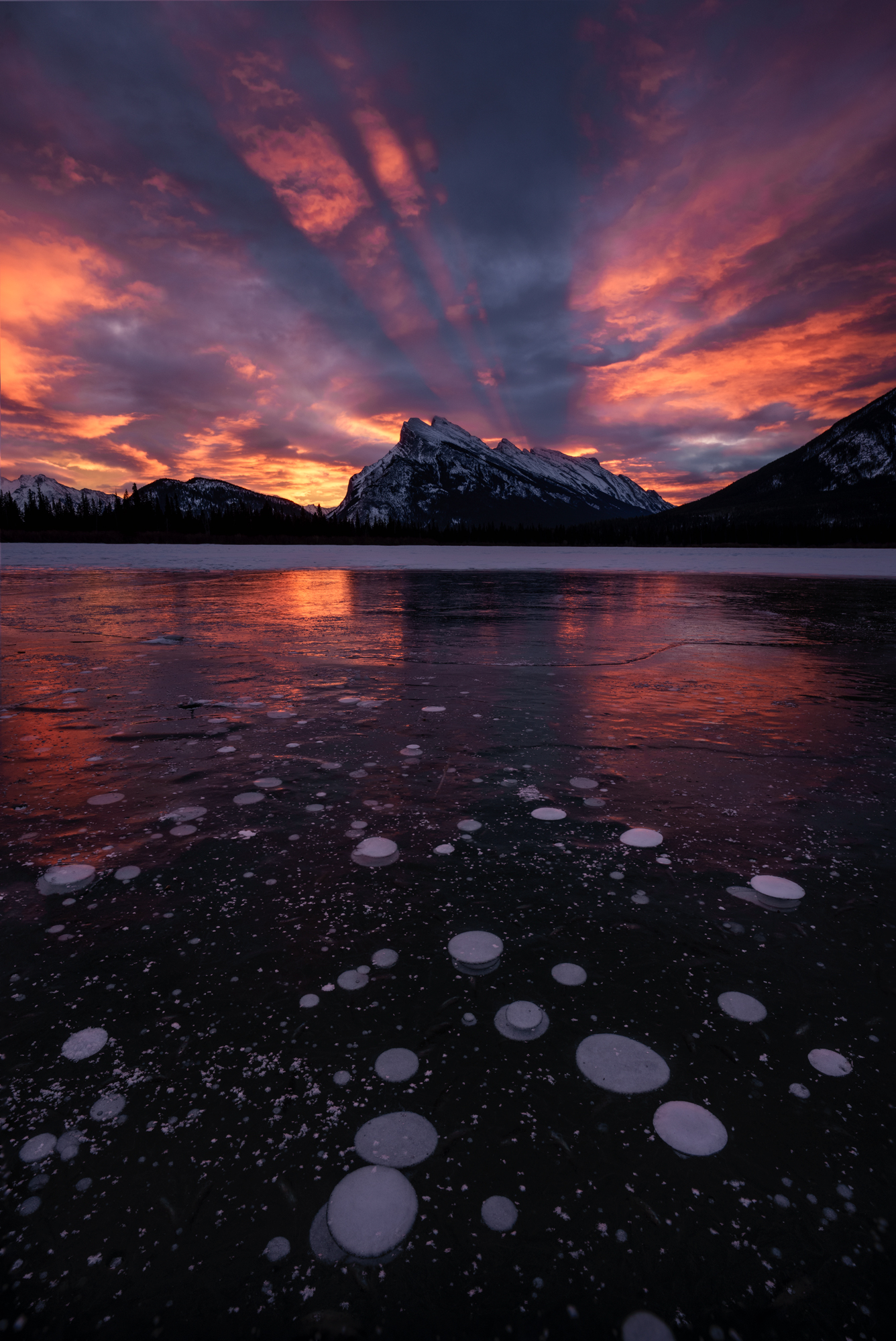 Canadian Rockies Dramatic Sunset Wallpapers