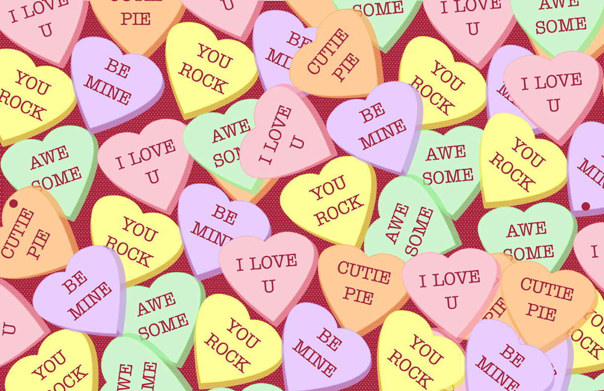 Candy Hearts Wallpapers