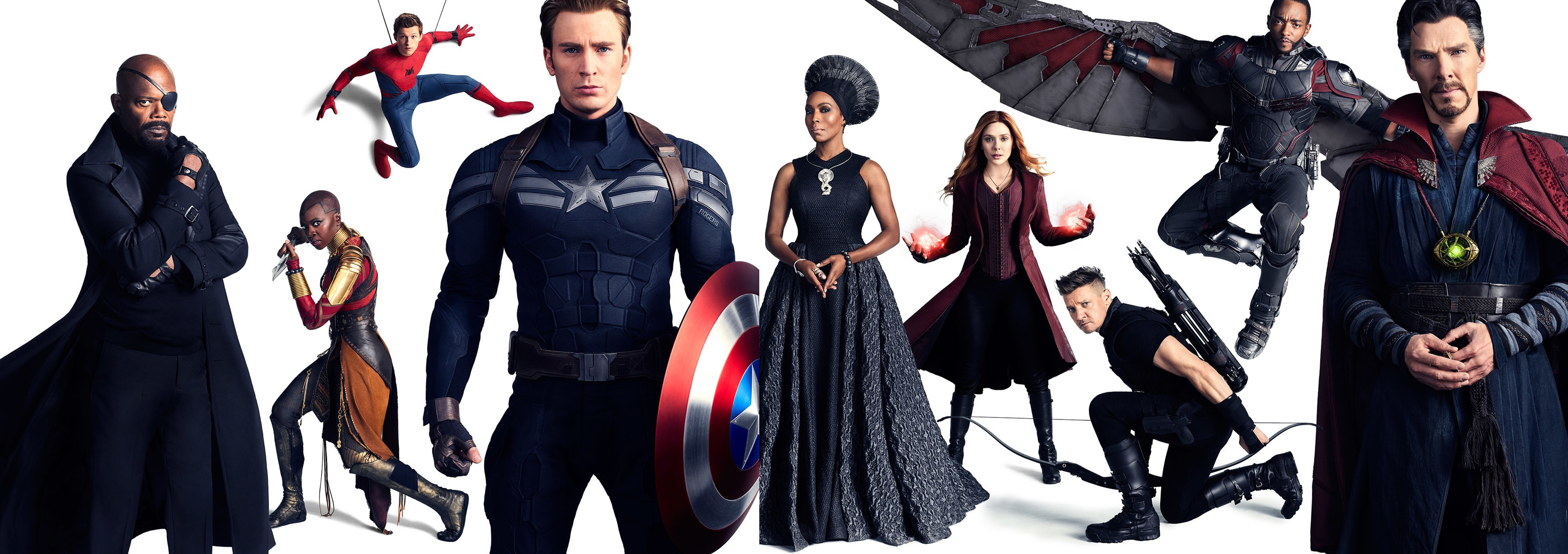 Captain America, Okoye, Nick Fury And Spider-Man In Avenders Wallpapers