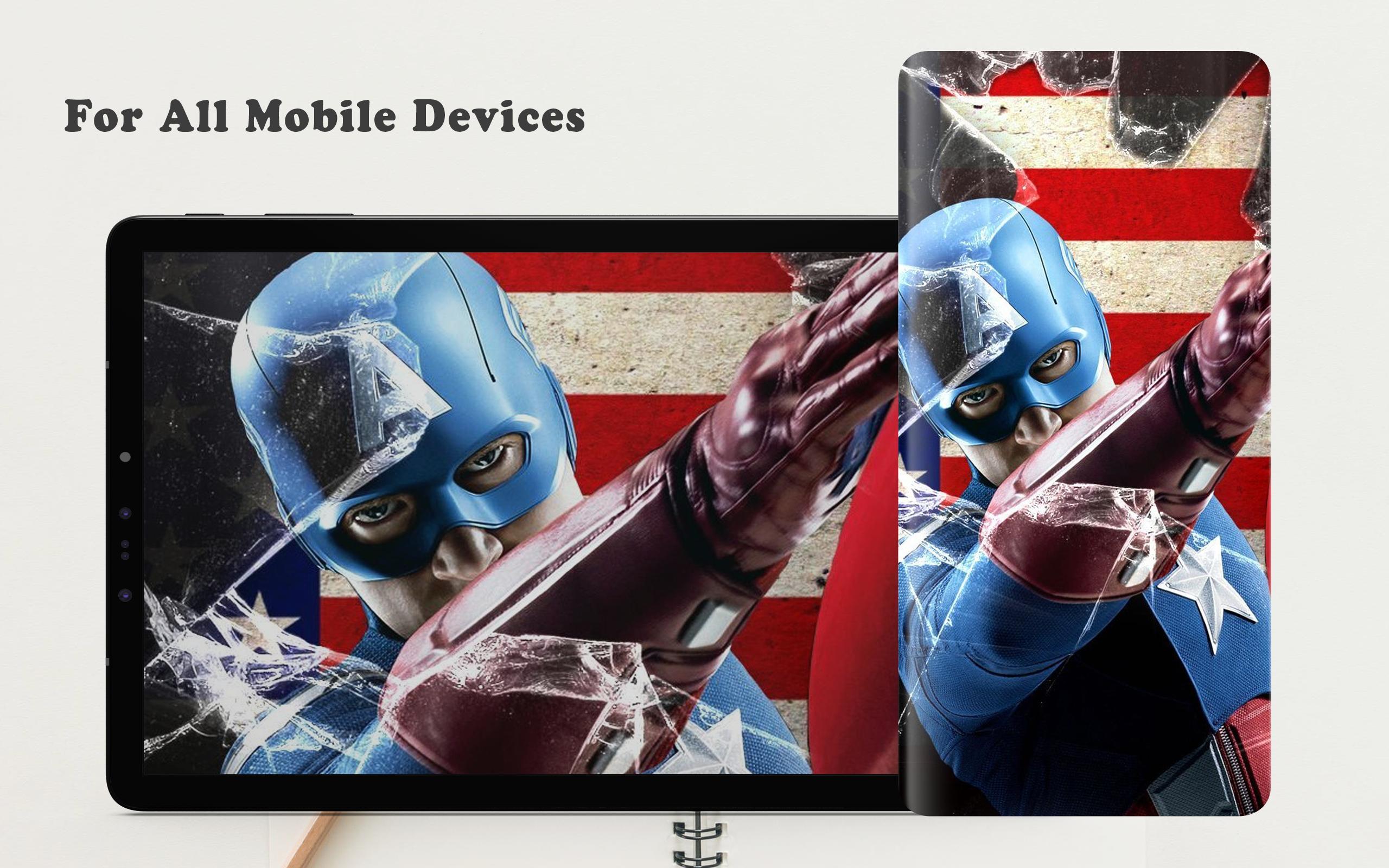 Captain America Cracked Screen Wallpapers