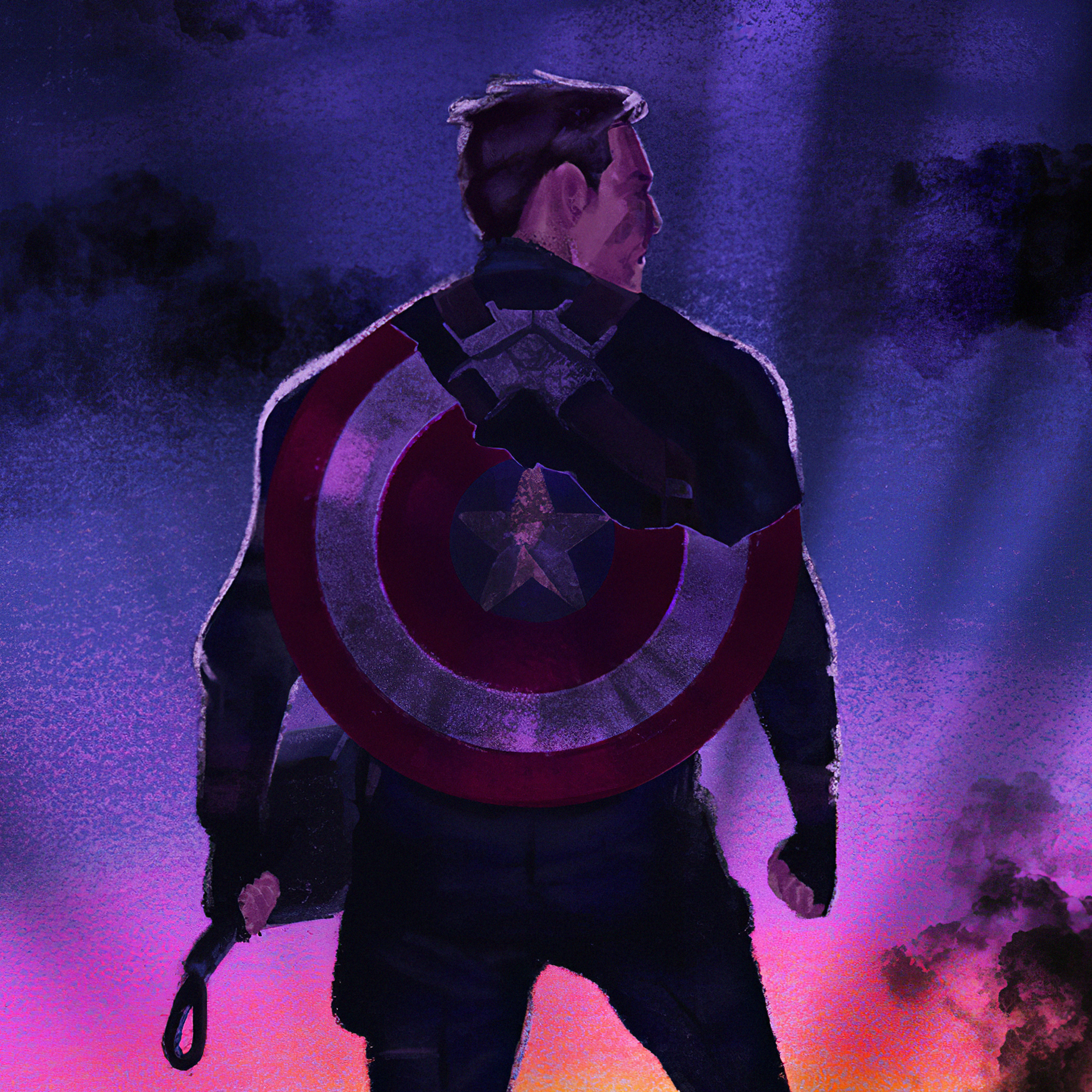 Captain America Cracked Screen Wallpapers