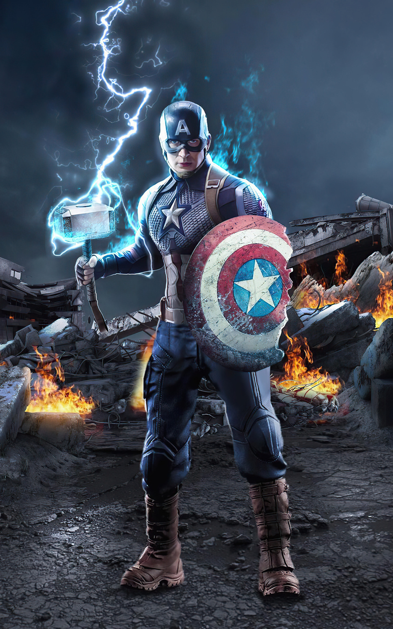 Captain America Cracked Screen Wallpapers