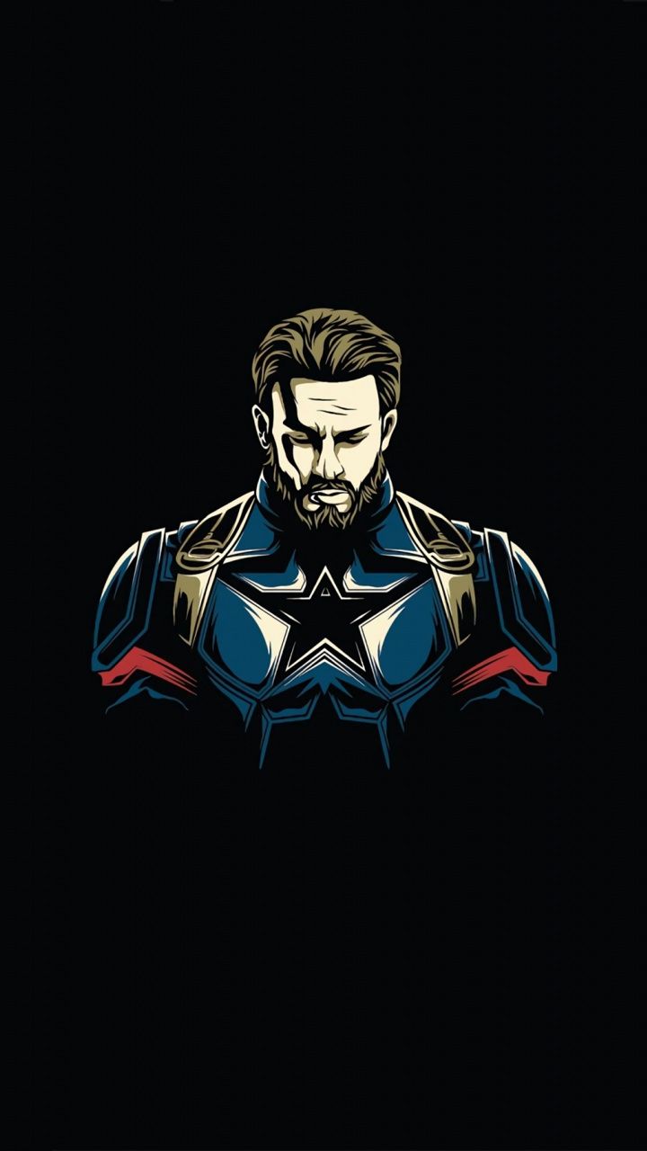 Captain America Iron Man Minimal Art Wallpapers