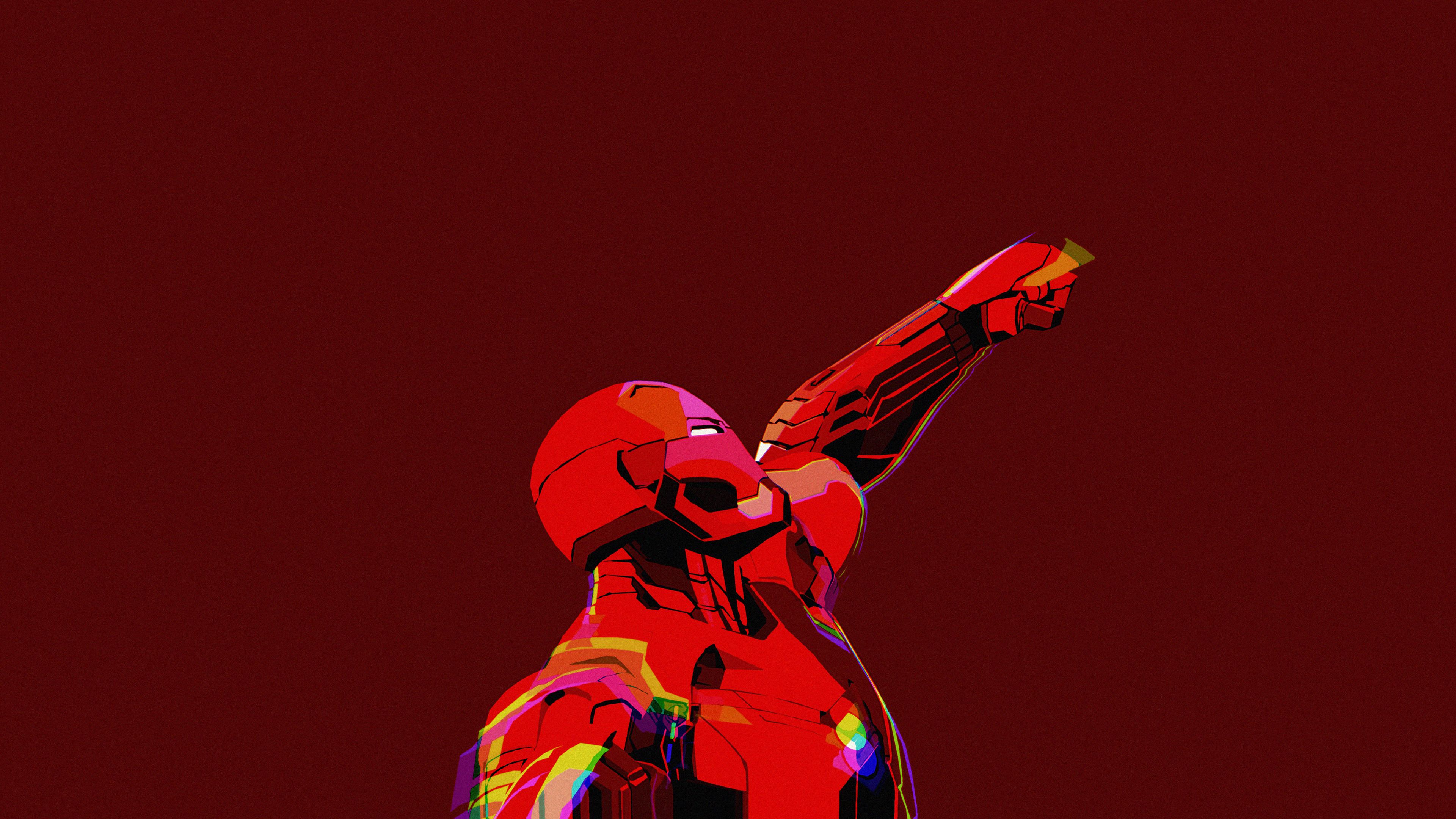 Captain America Iron Man Minimal Art Wallpapers