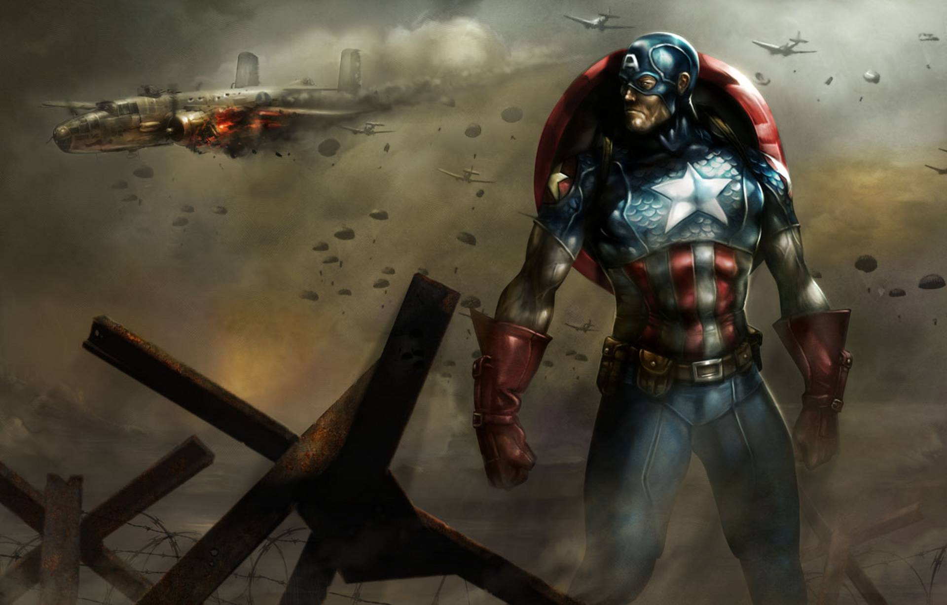 Captain America Marvel Comic Art Wallpapers
