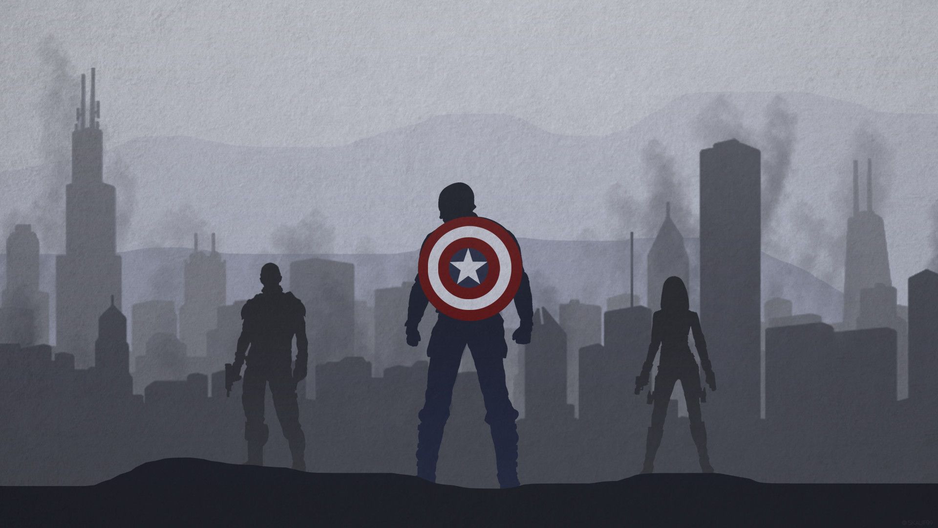 Captain America Minimal Marvel Wallpapers