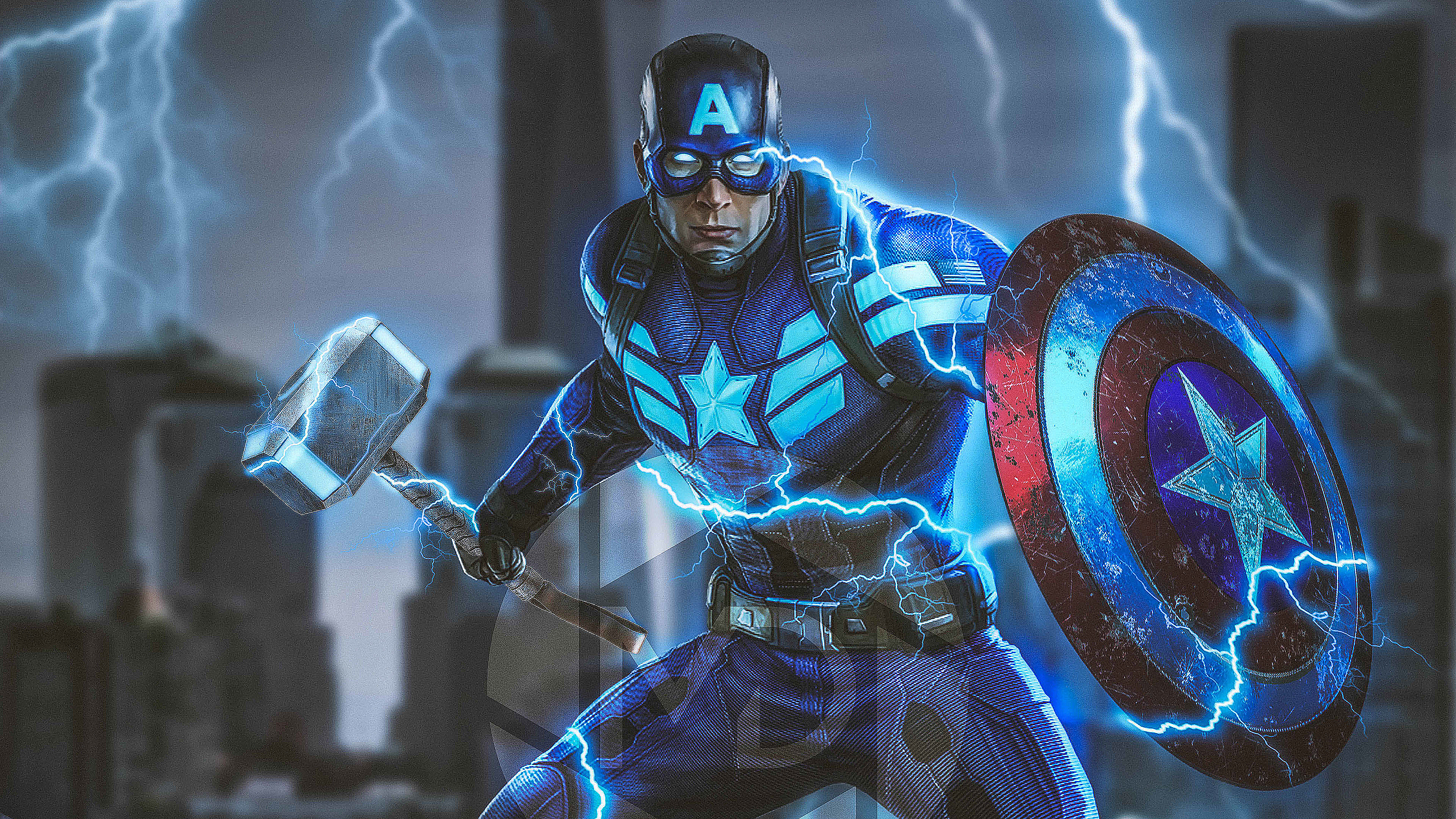 Captain America Mjolnir Wallpapers