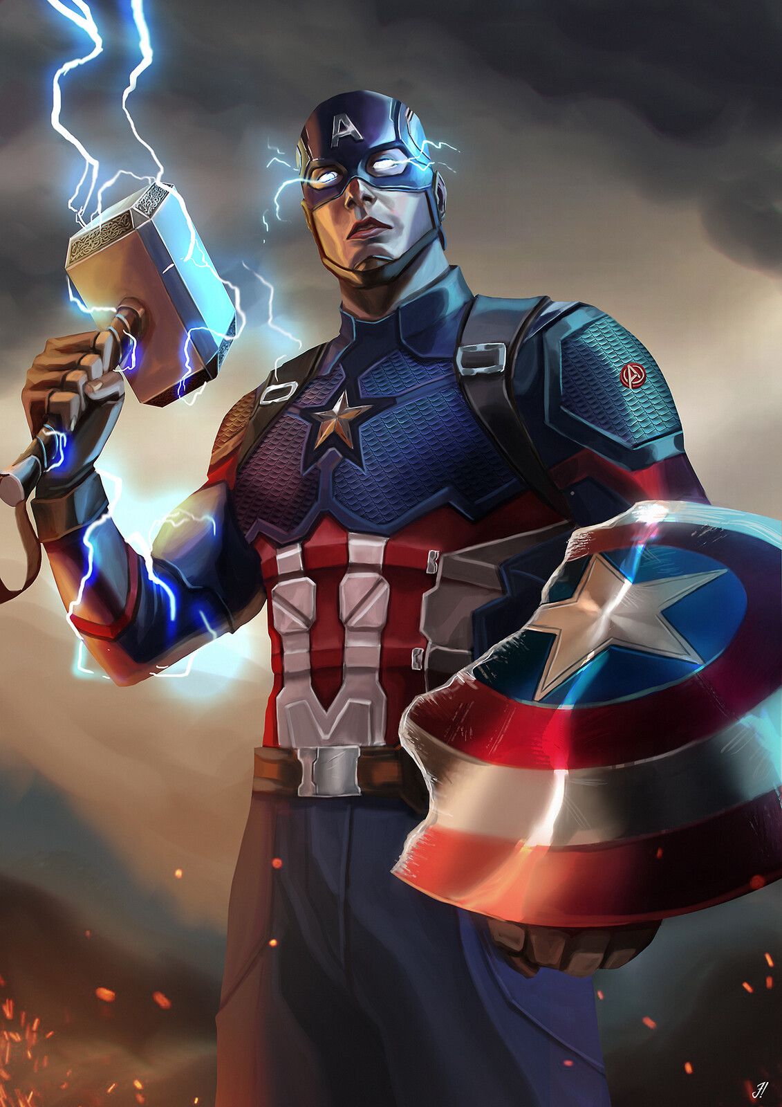 Captain America Vs Captain America Avengers Endgame Art Wallpapers