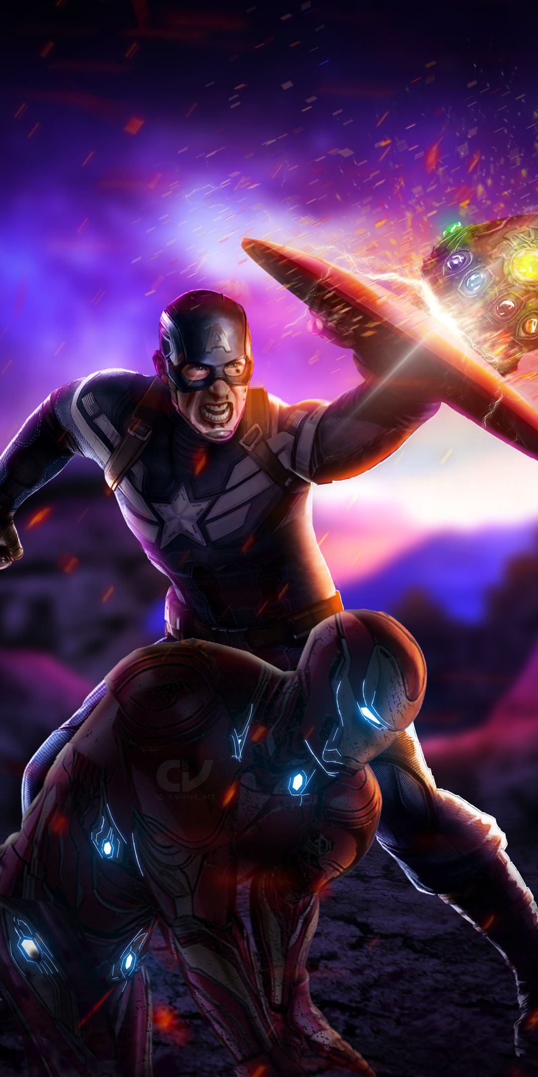 Captain America Vs Thanos Army Wallpapers