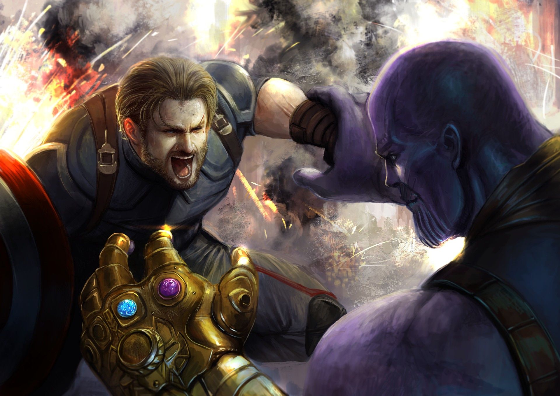 Captain America Vs Thanos Wallpapers