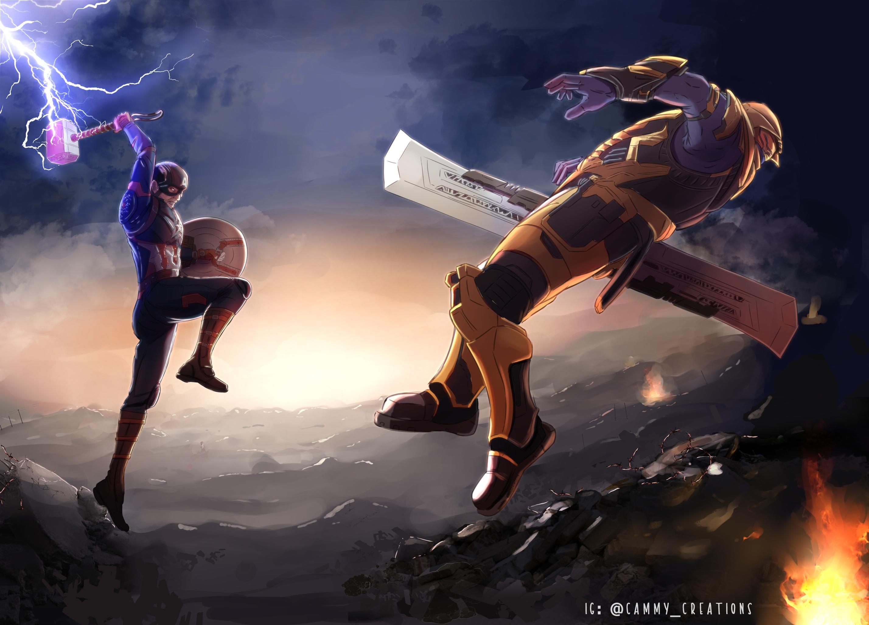 Captain America Vs Thanos Wallpapers