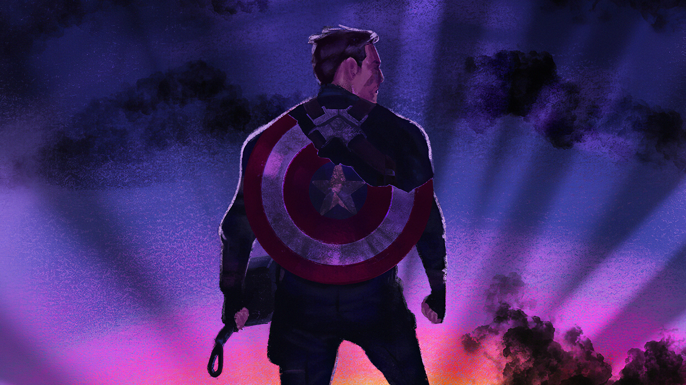Captain America With Mjolnir And Shield Art Wallpapers