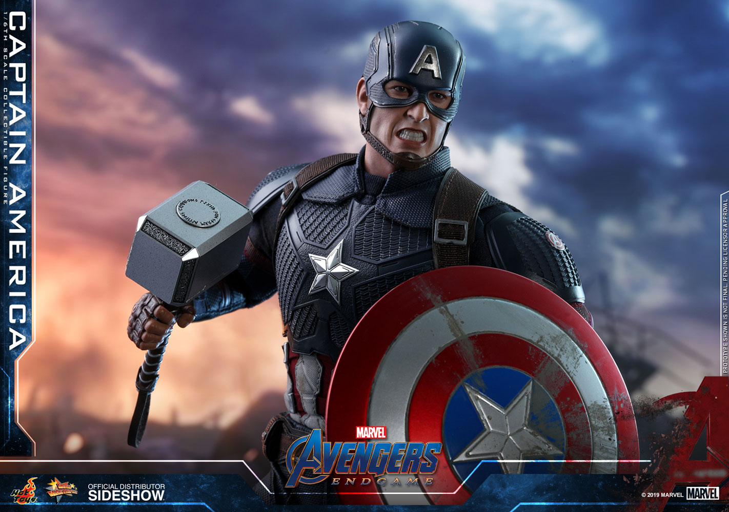 Captain America With Mjolnir And Shield Art Wallpapers