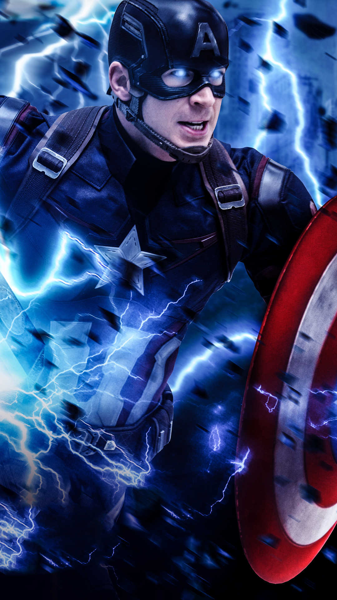 Captain America With Mjolnir And Shield Art Wallpapers