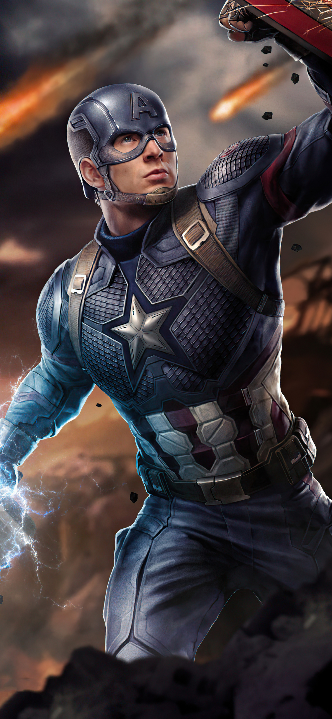 Captain America With Shield &Amp; MjoLnir Wallpapers