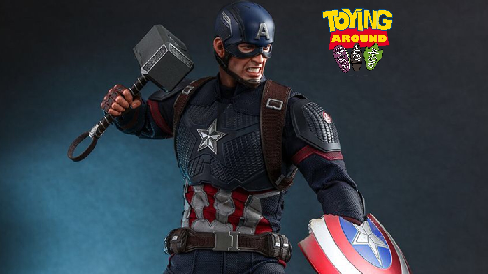 Captain America With Shield &Amp; MjoLnir Wallpapers