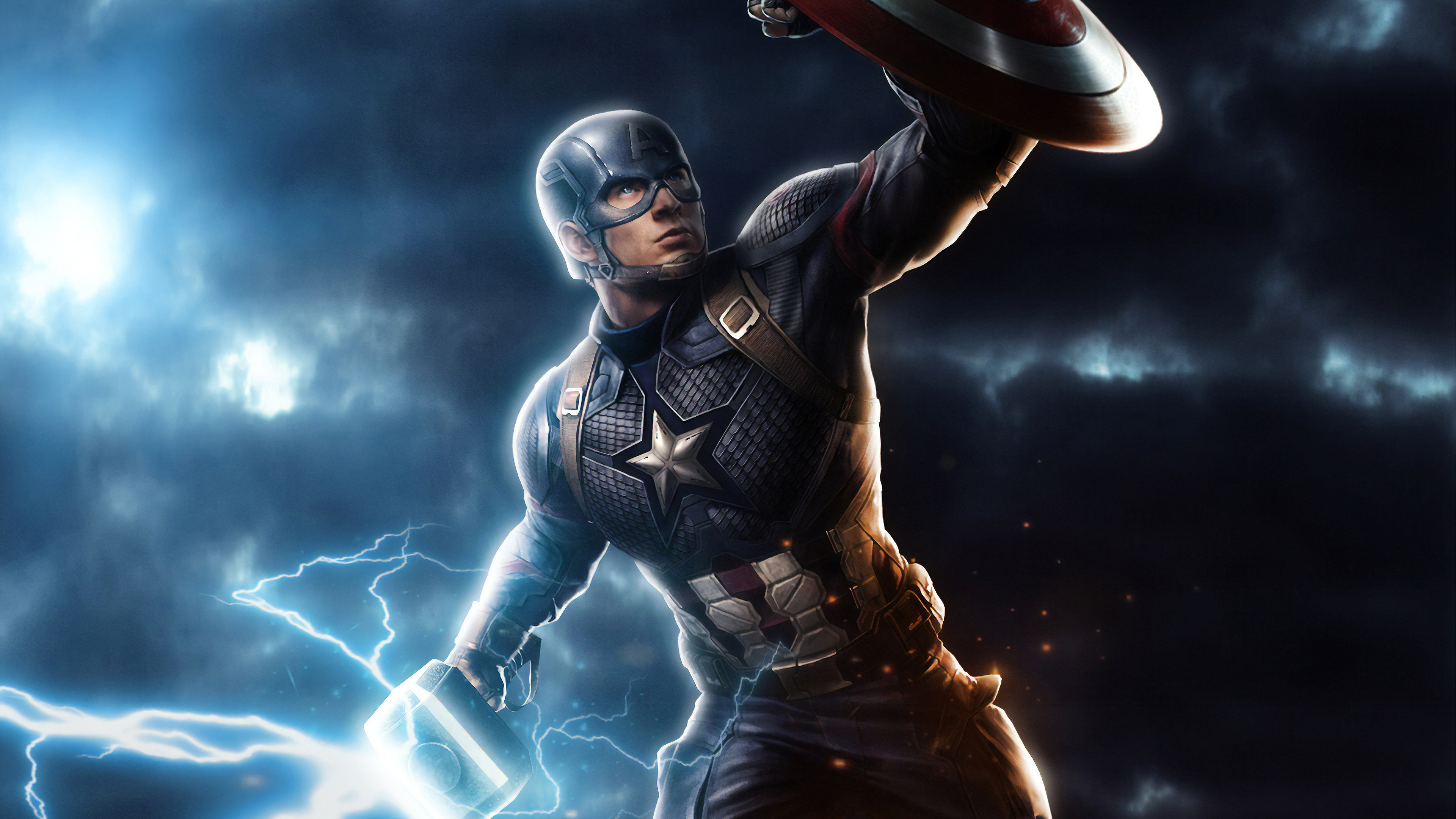 Captain America With Thor Hammer Wallpapers