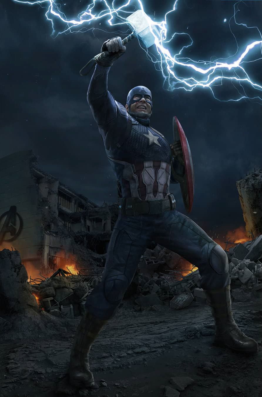 Captain America With Thor Hammer Wallpapers