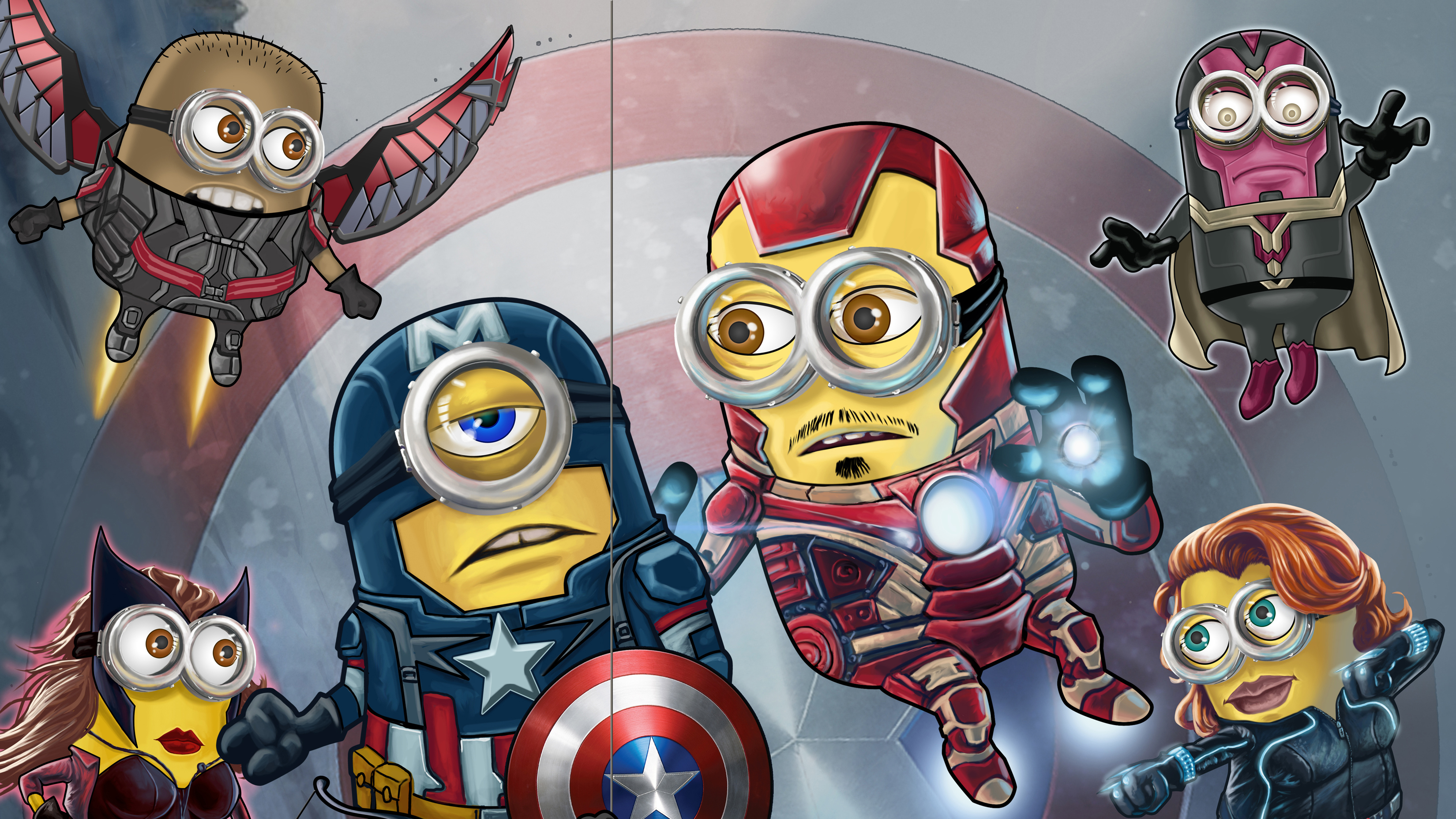 Captain America X Minion Wallpapers