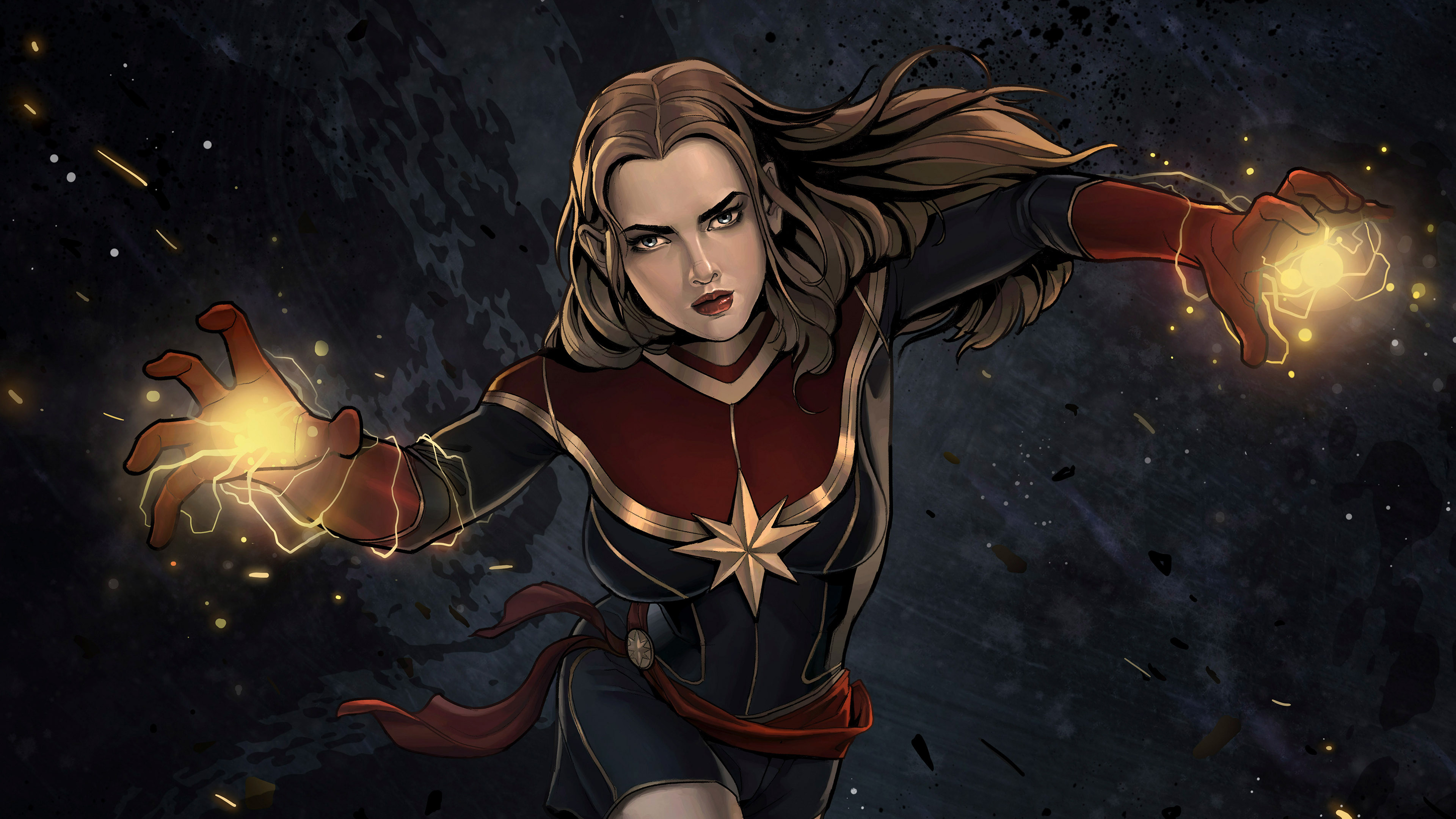 Captain Marvel Comic Art Wallpapers