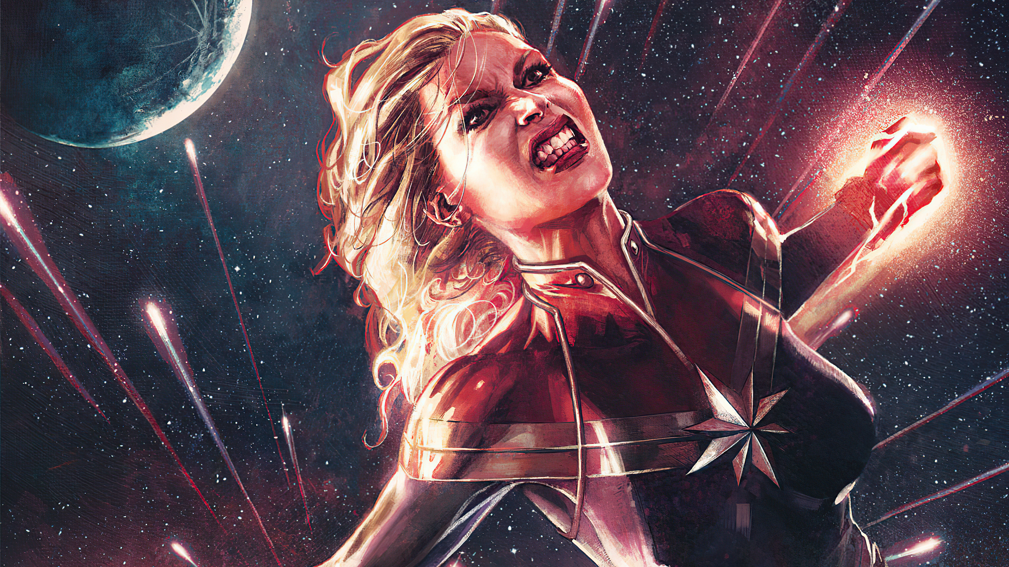 Captain Marvel Comic Art Wallpapers