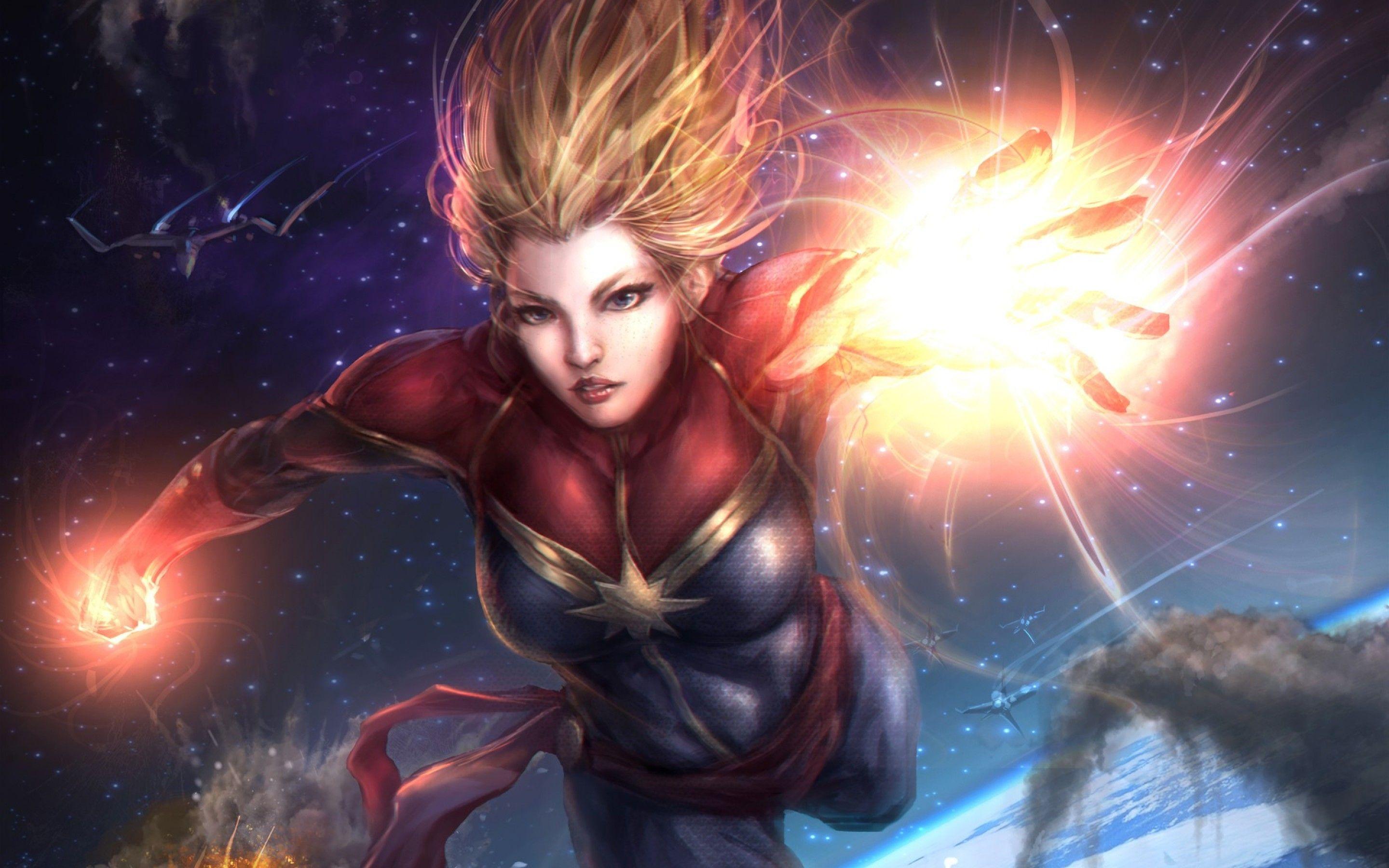 Captain Marvel Digital Art 2018 Wallpapers