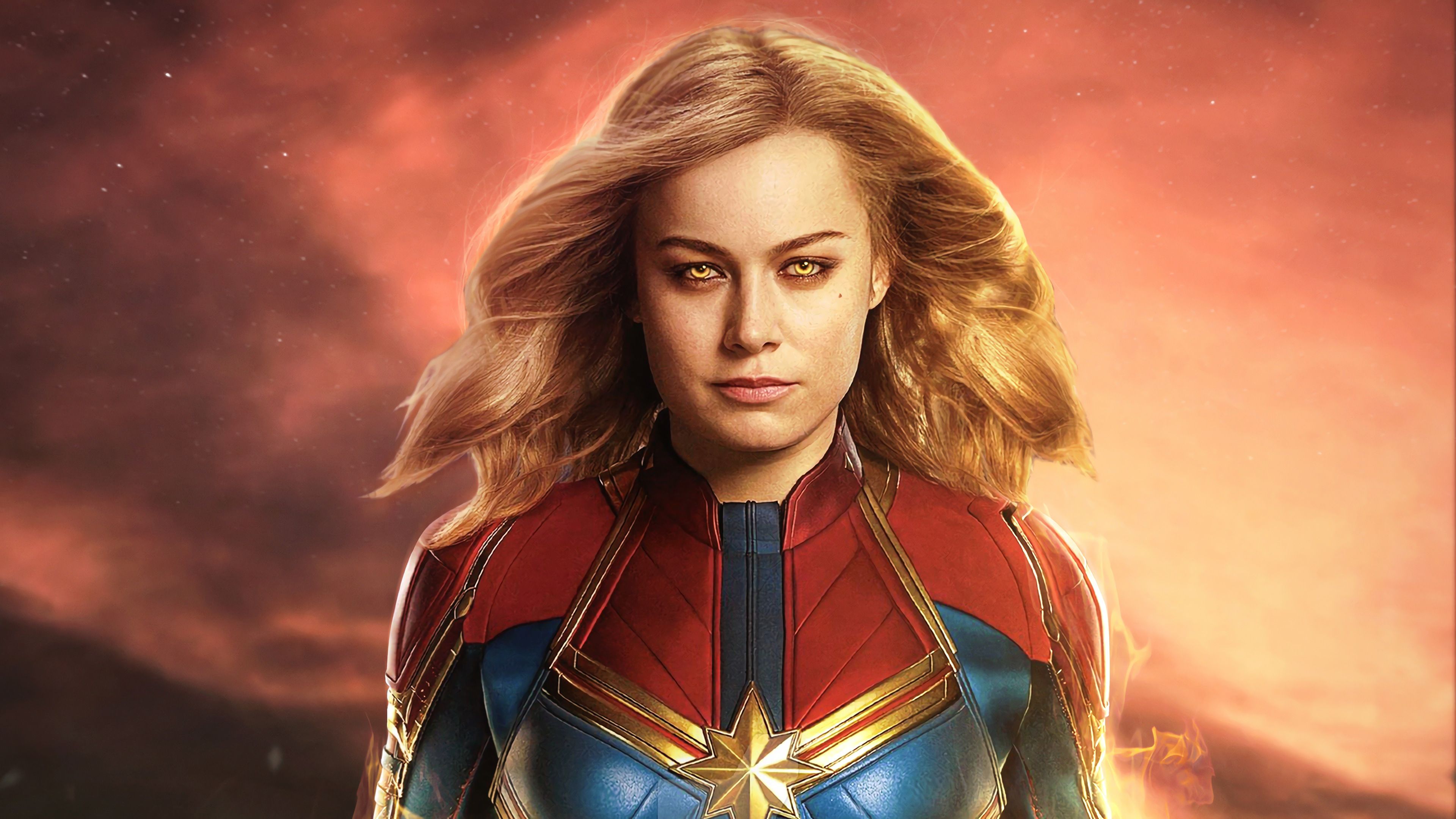Captain Marvel In Costume Image Wallpapers