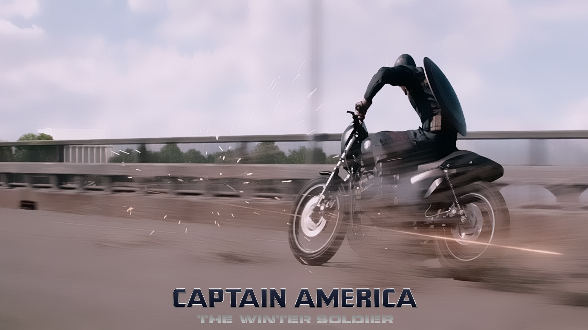 Captain Marvel On Bike Wallpapers