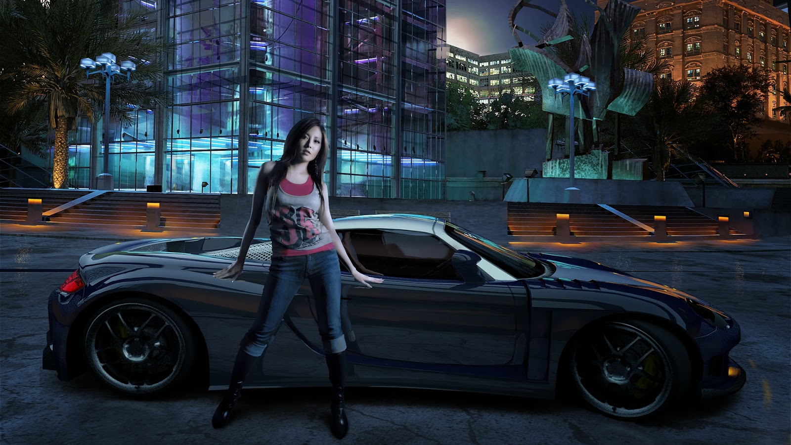 Car And Girl Wallpapers