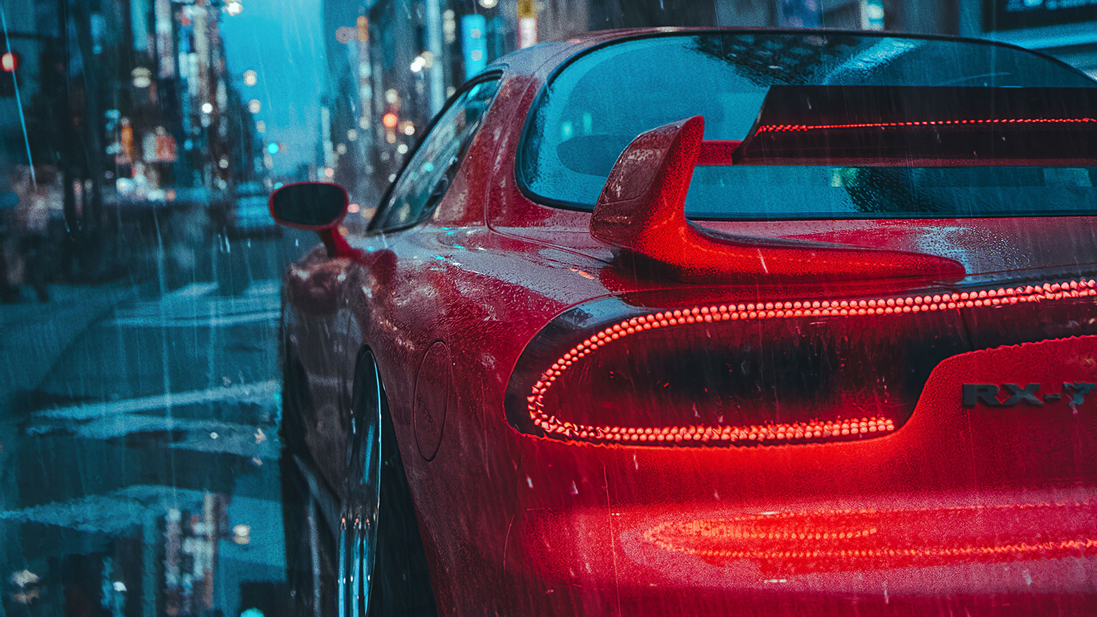 Car Night Rain Wallpapers