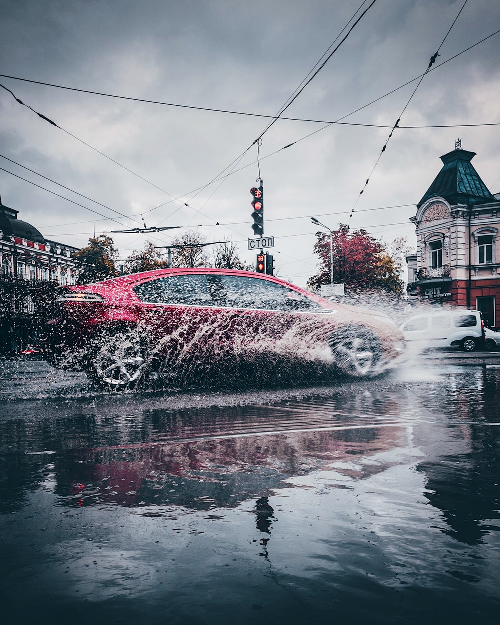 Car Night Rain Wallpapers