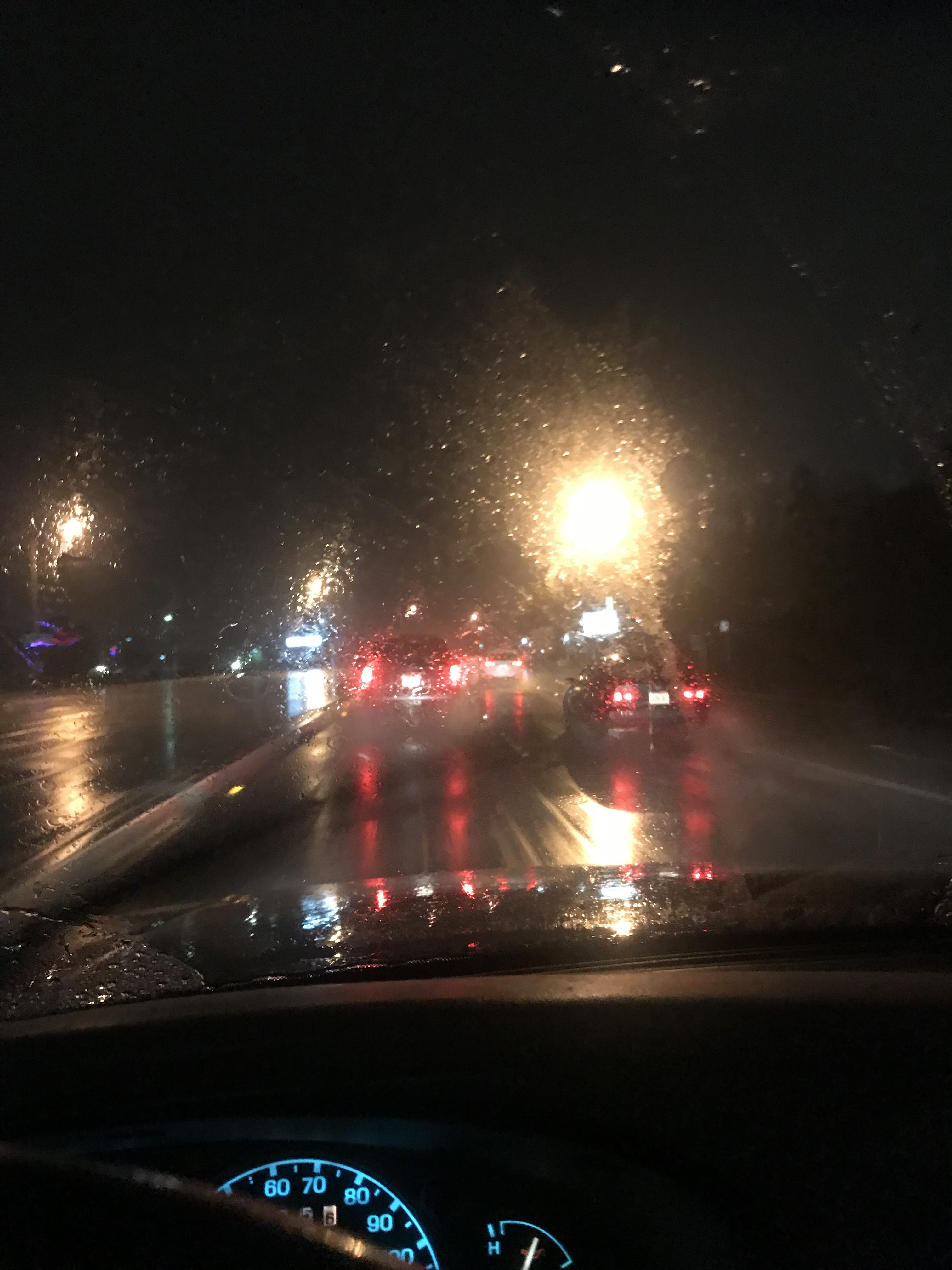 Car Night Rain Wallpapers