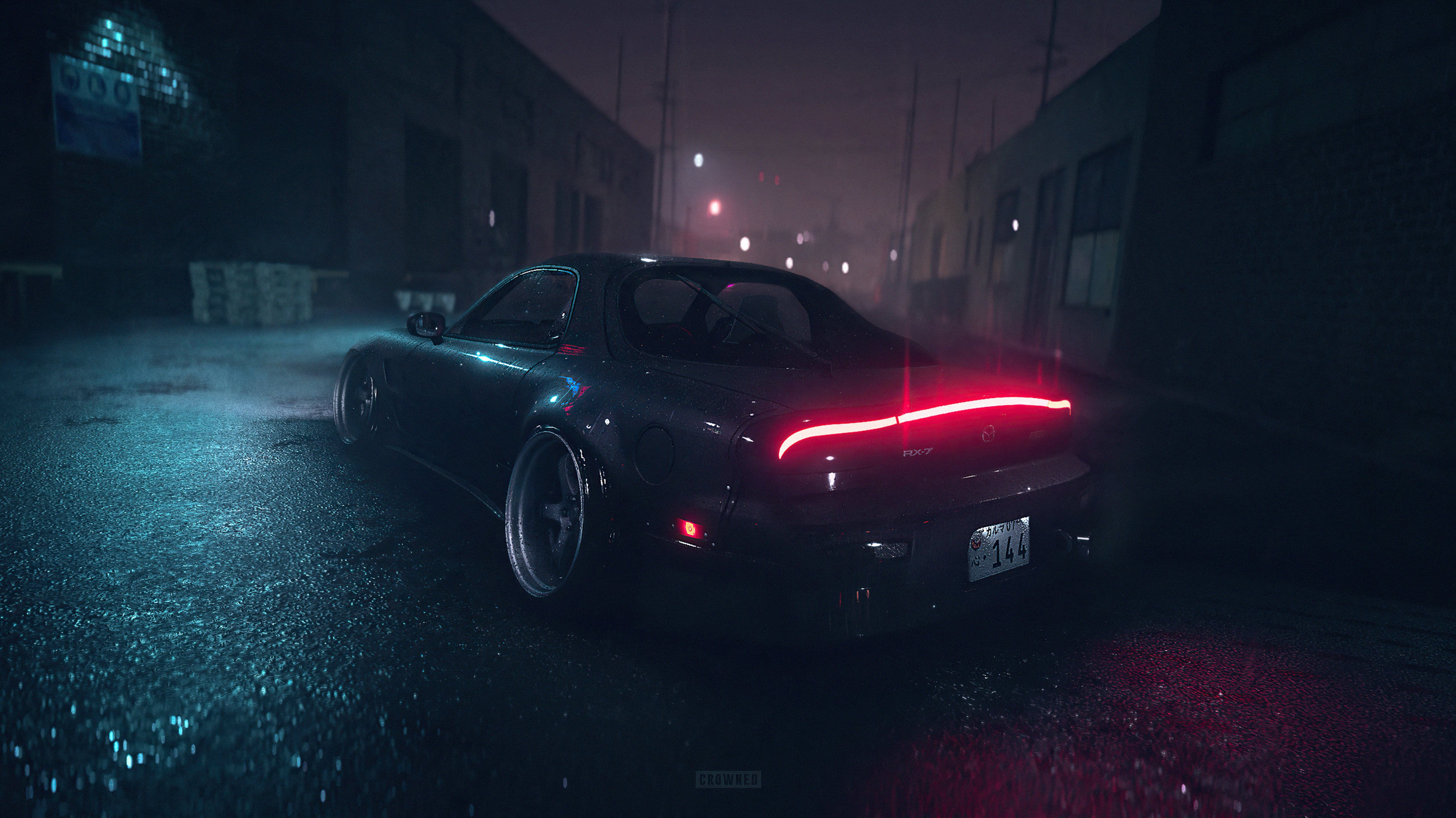 Car Night Rain Wallpapers