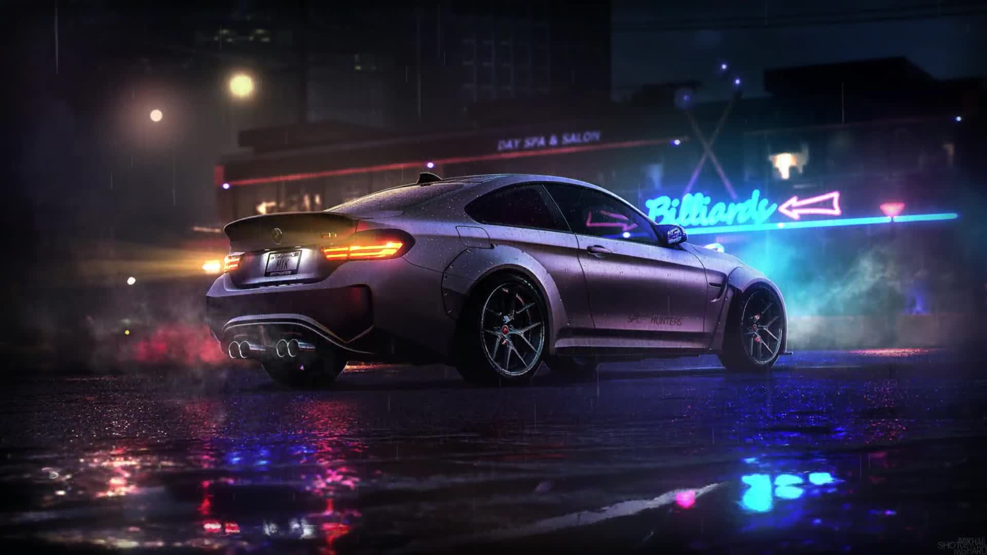 Car Night Rain Wallpapers