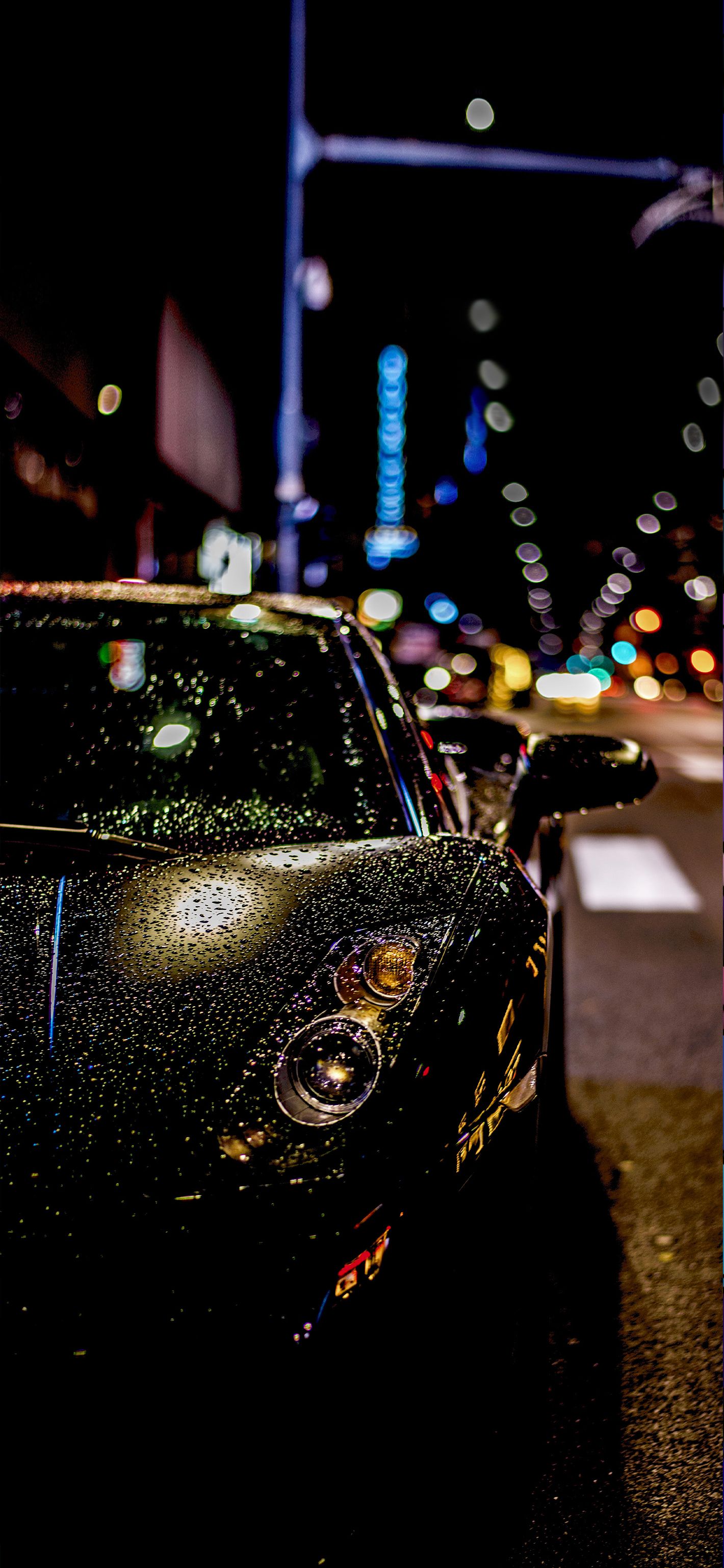 Car Night Rain Wallpapers