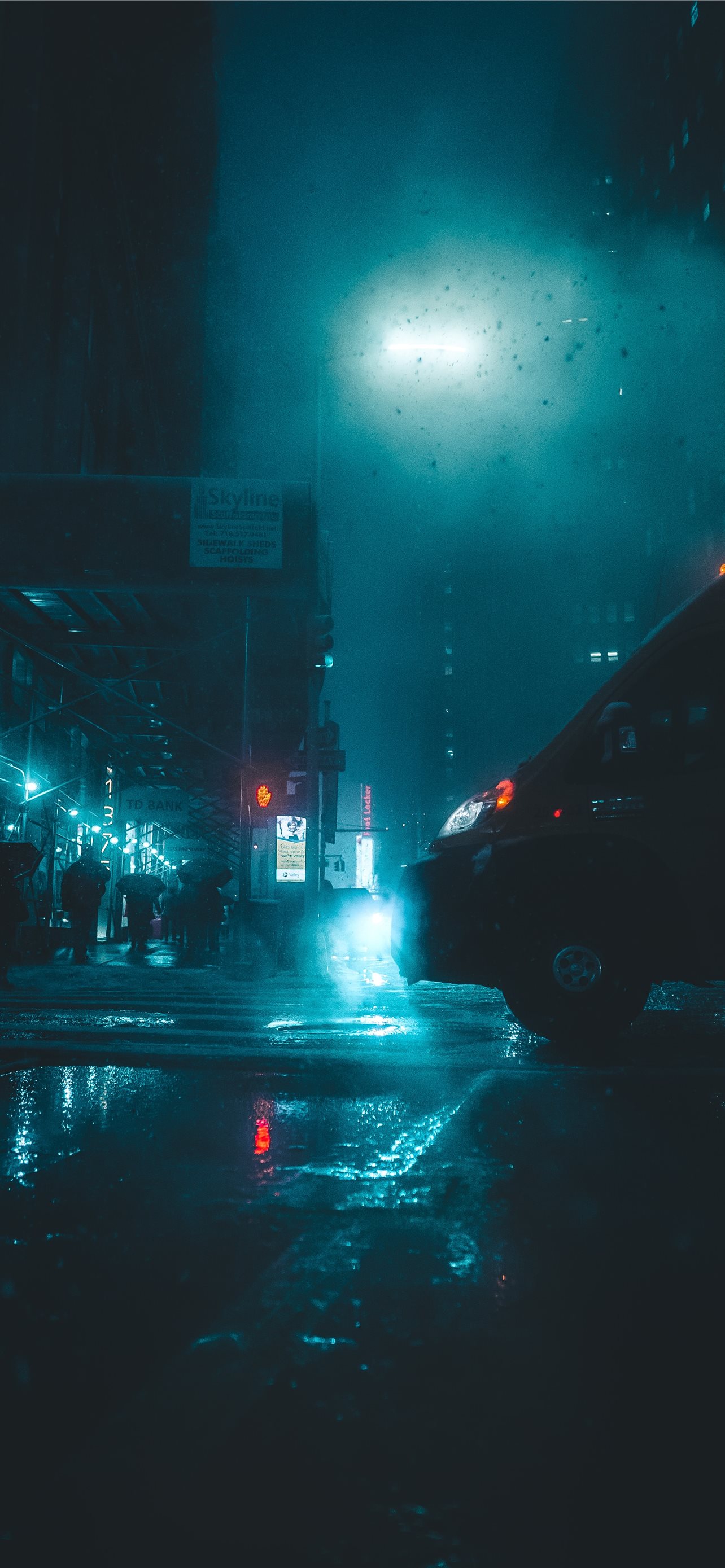Car Night Rain Wallpapers