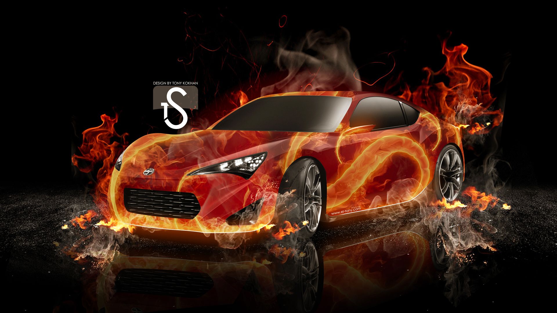 Car With Flames Wallpapers