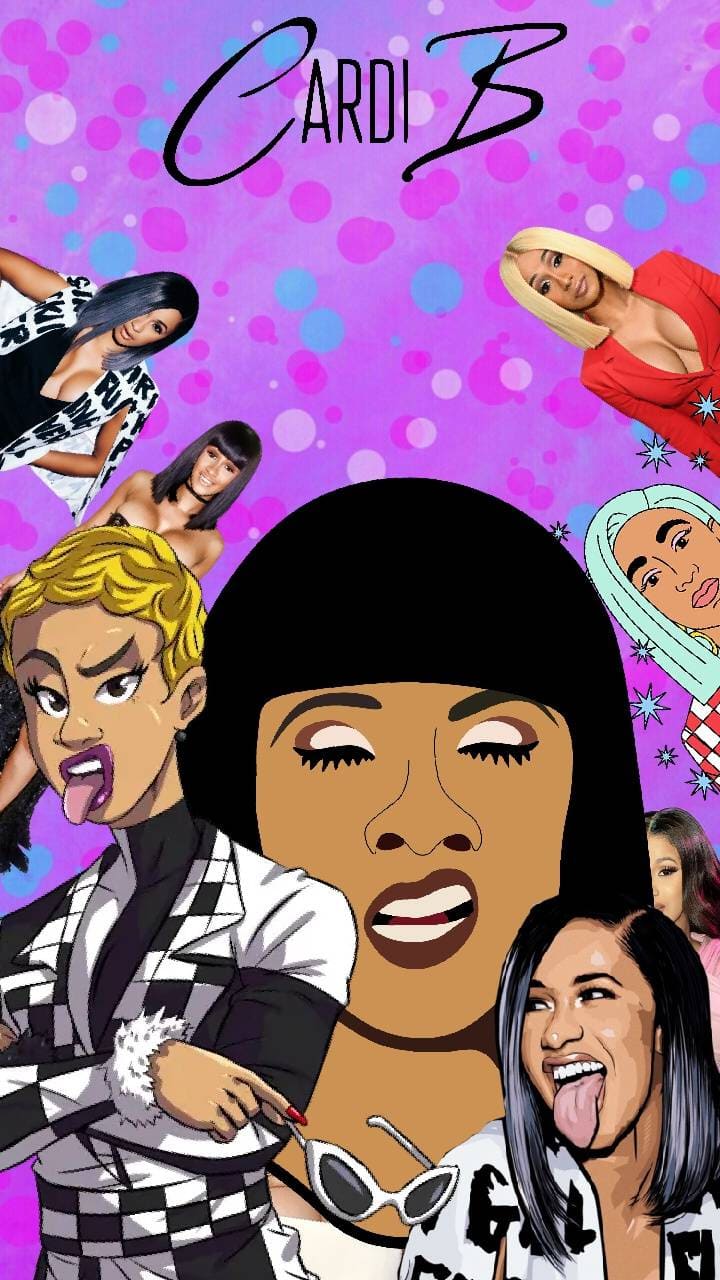 Cardi B Cartoon Wallpapers