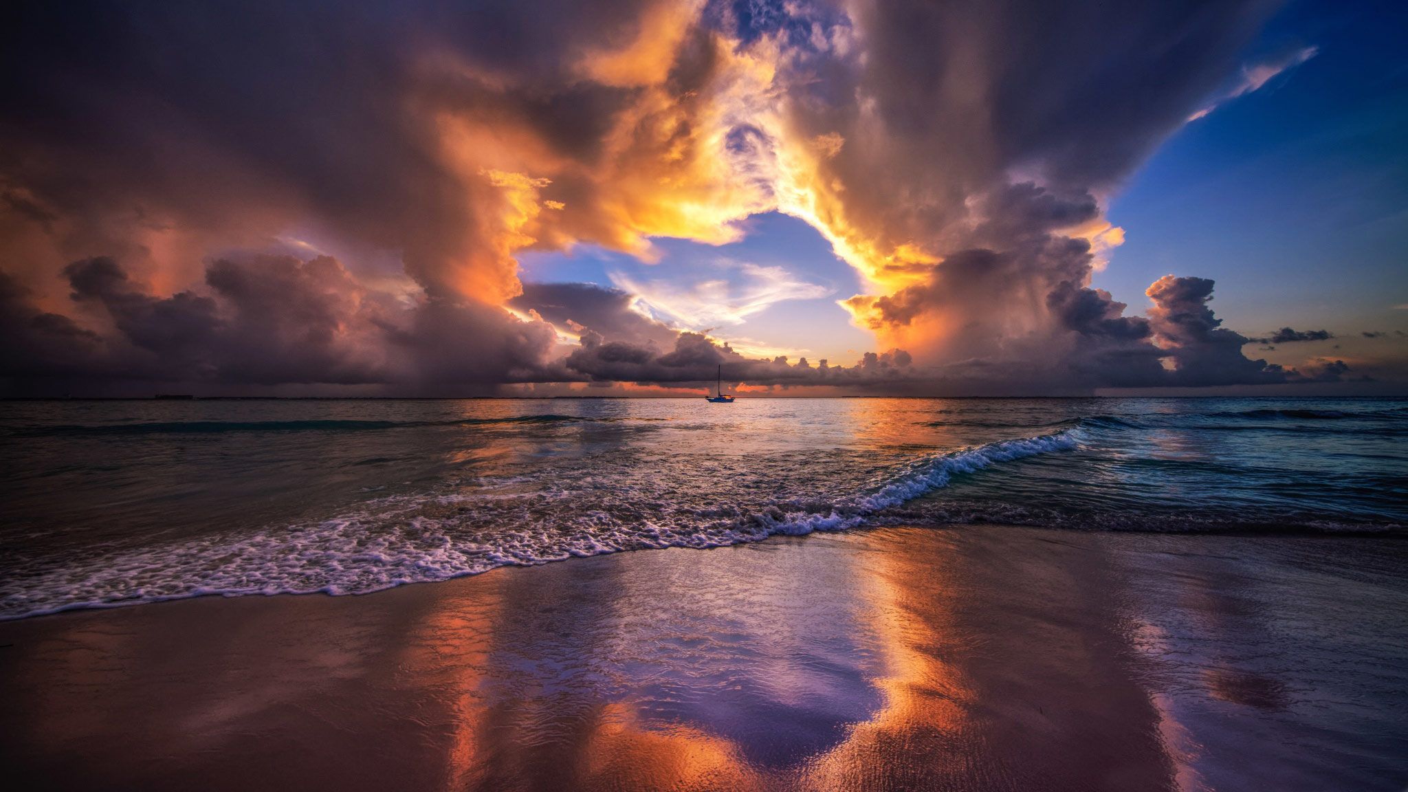 Caribbean Beach Sunset Wallpapers