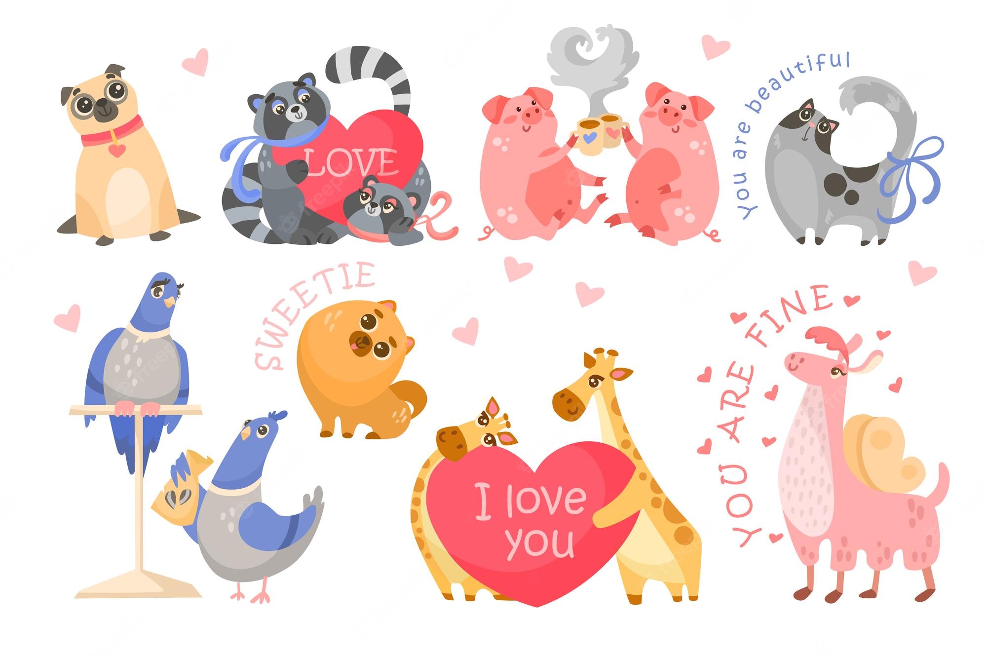 Cartoon Animals In Love Wallpapers