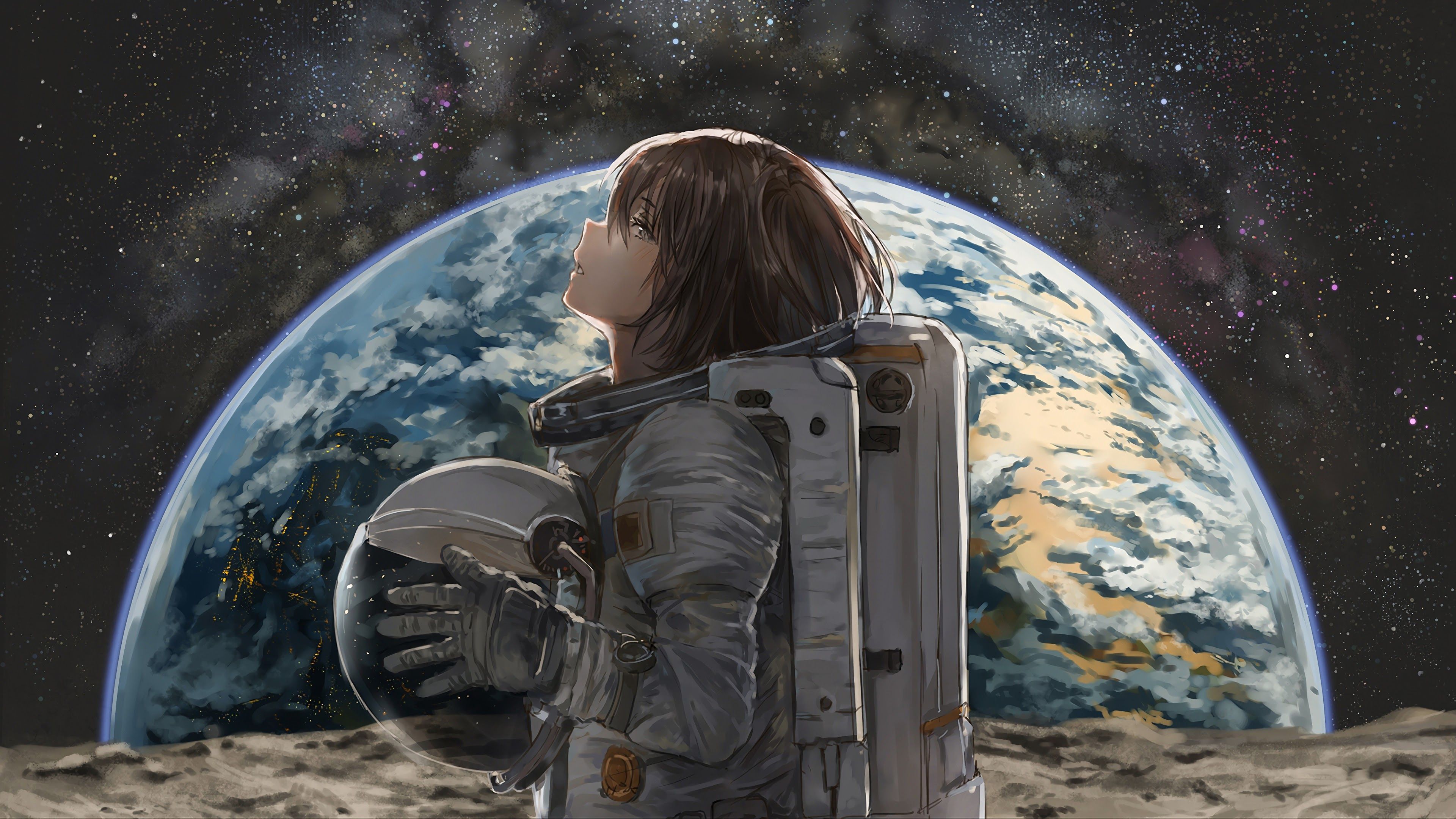 Cartoon Astronaut Floating Wallpapers