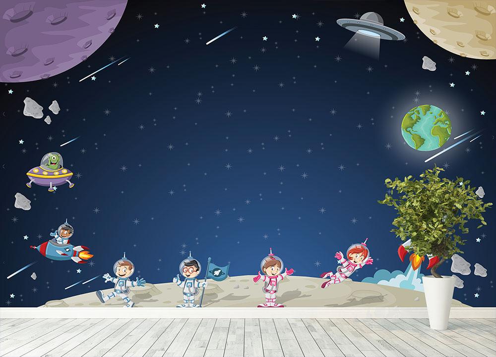 Cartoon Astronaut Floating Wallpapers